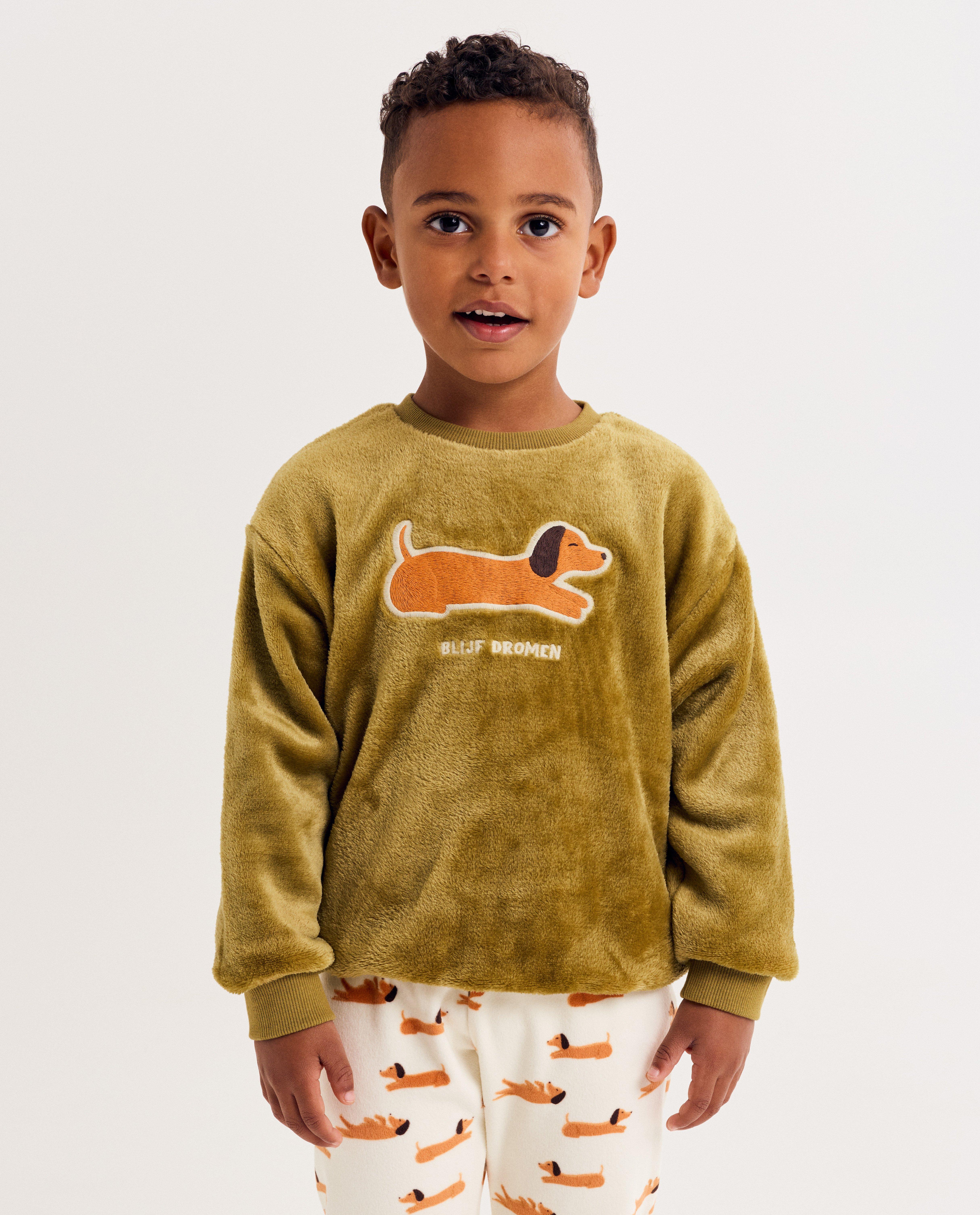 Nachtkleding - Teddy pyjama met hondenprint, unisex