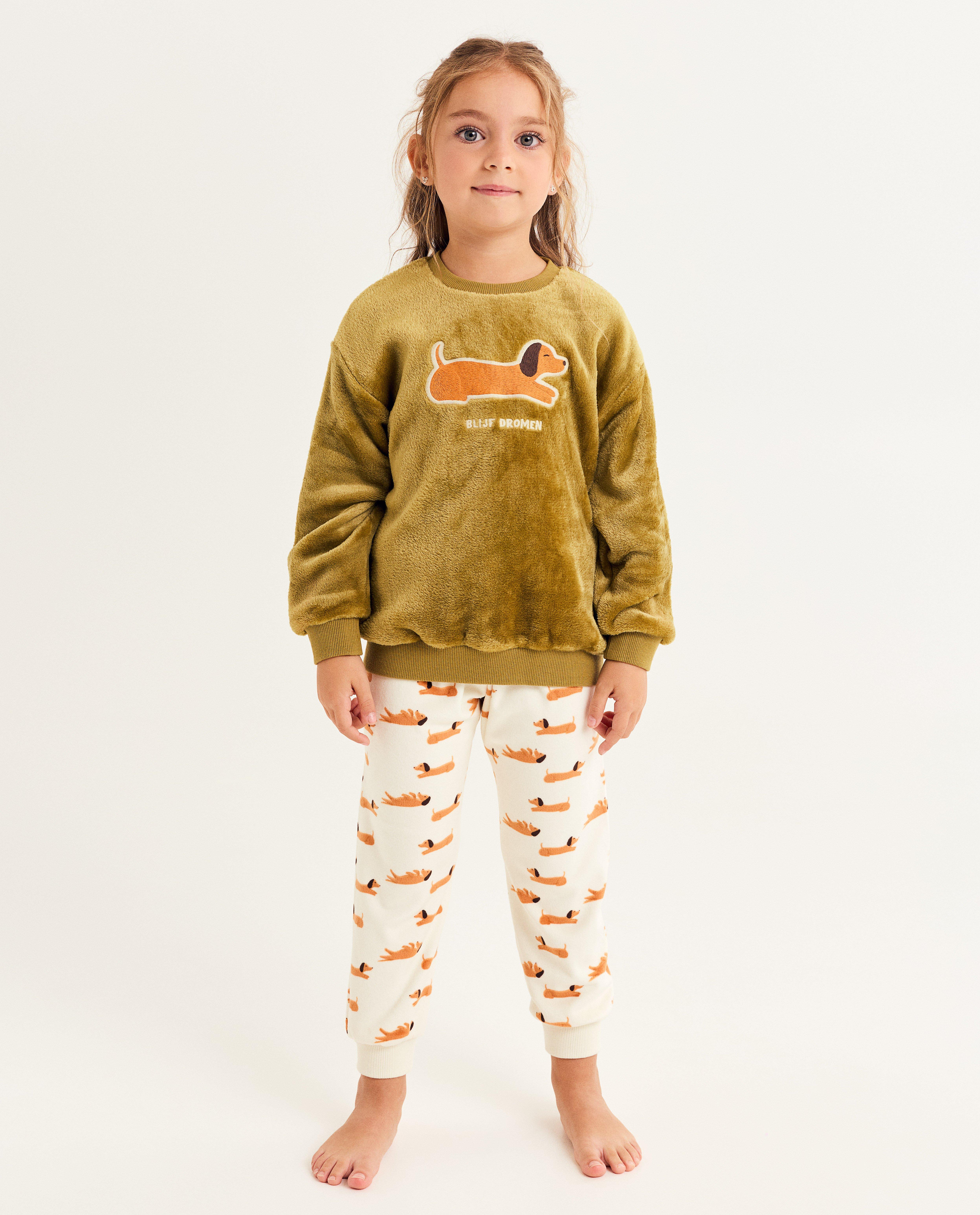 Nachtkleding - Teddy pyjama met hondenprint, unisex