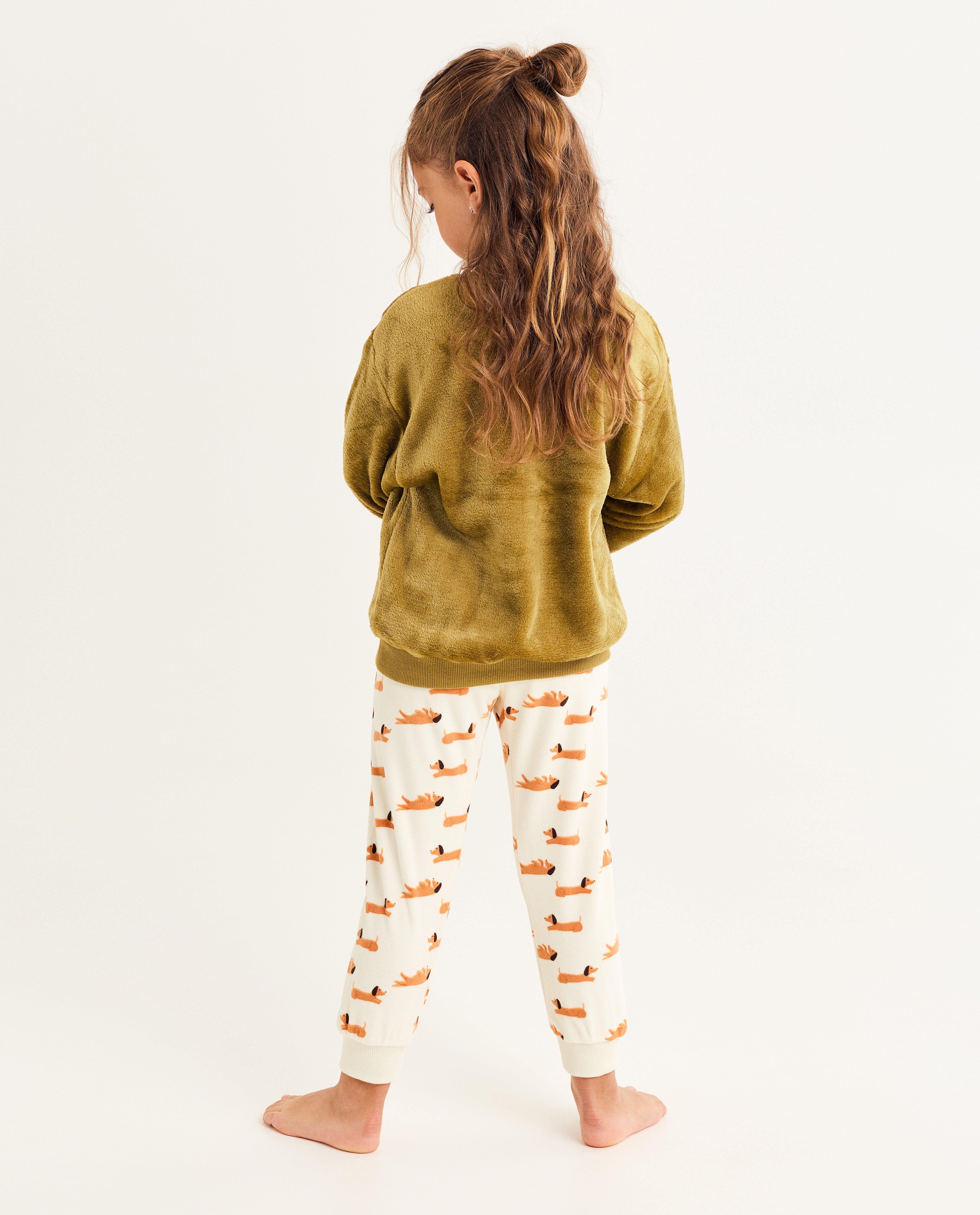 Pyjamas - Pyjama en tissu teddy avec imprimé de chiens