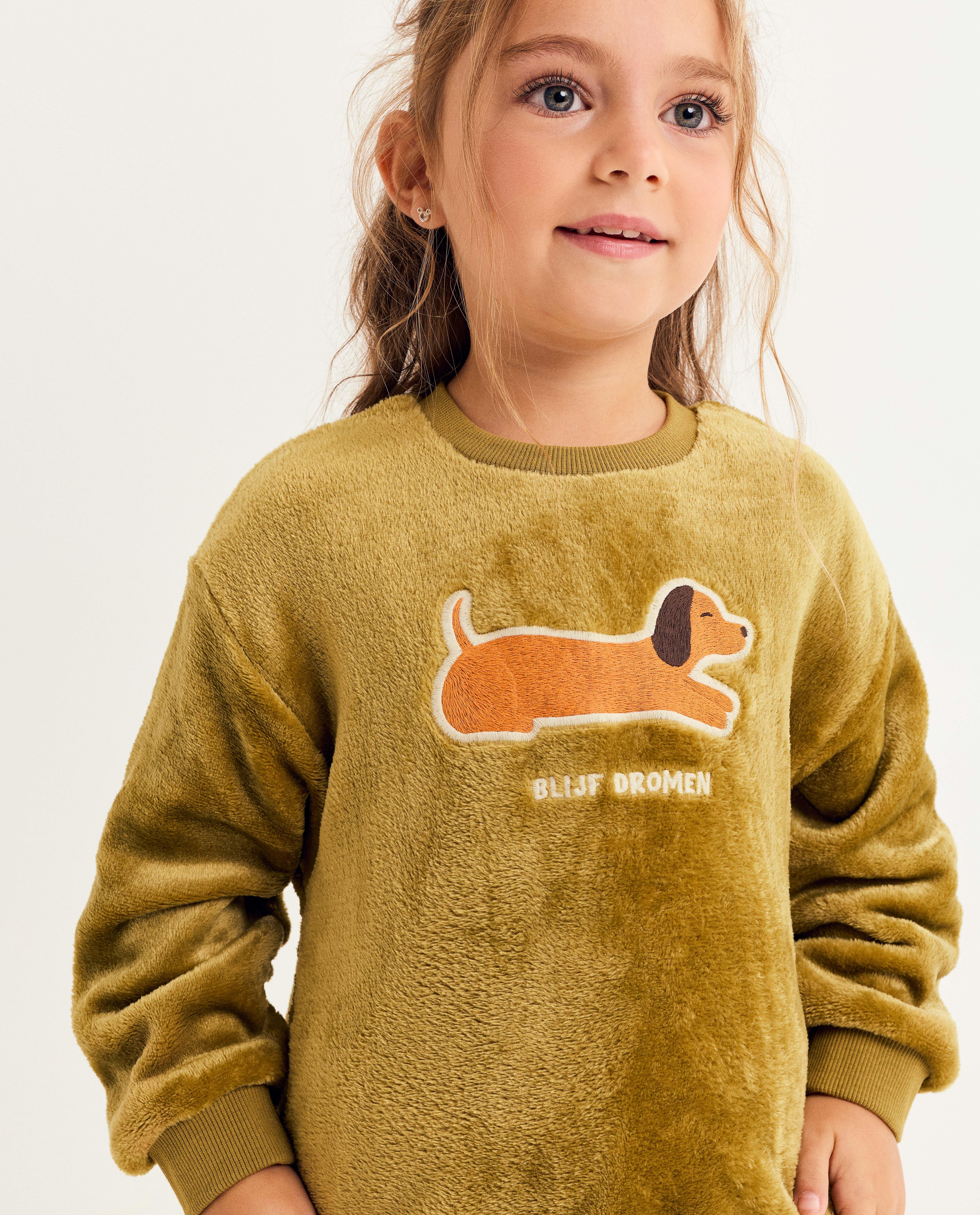Nachtkleding - Teddy pyjama met hondenprint, unisex