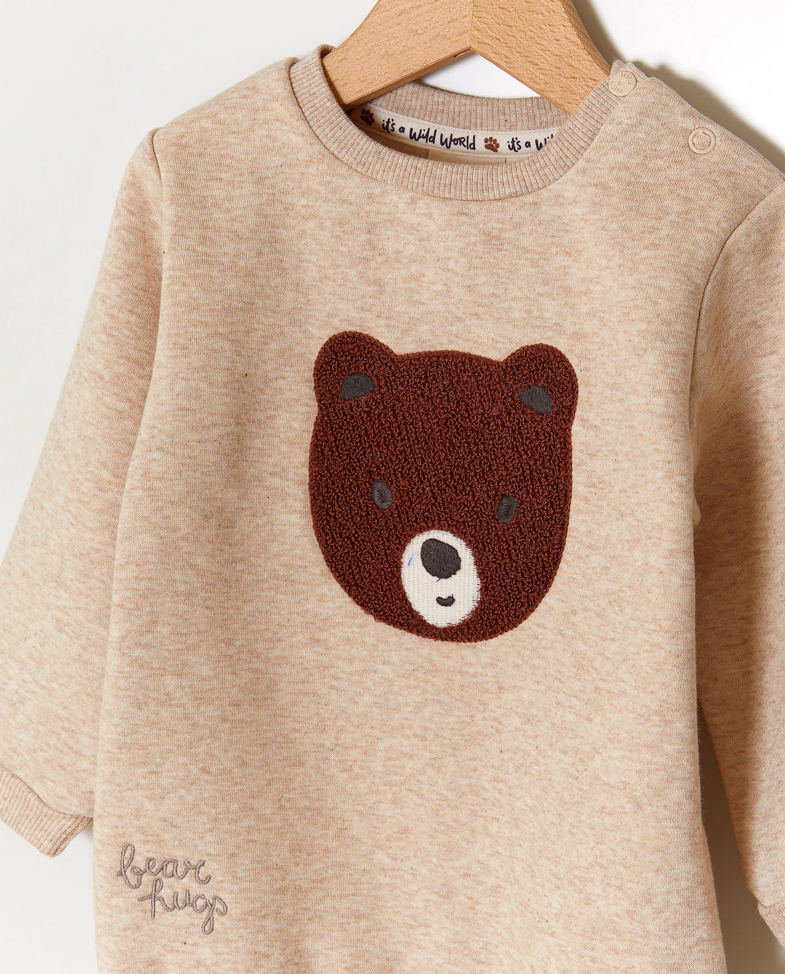 Sweater met beer van boucl&eacute; - Product Detail - beige - afbeelding nummer 4