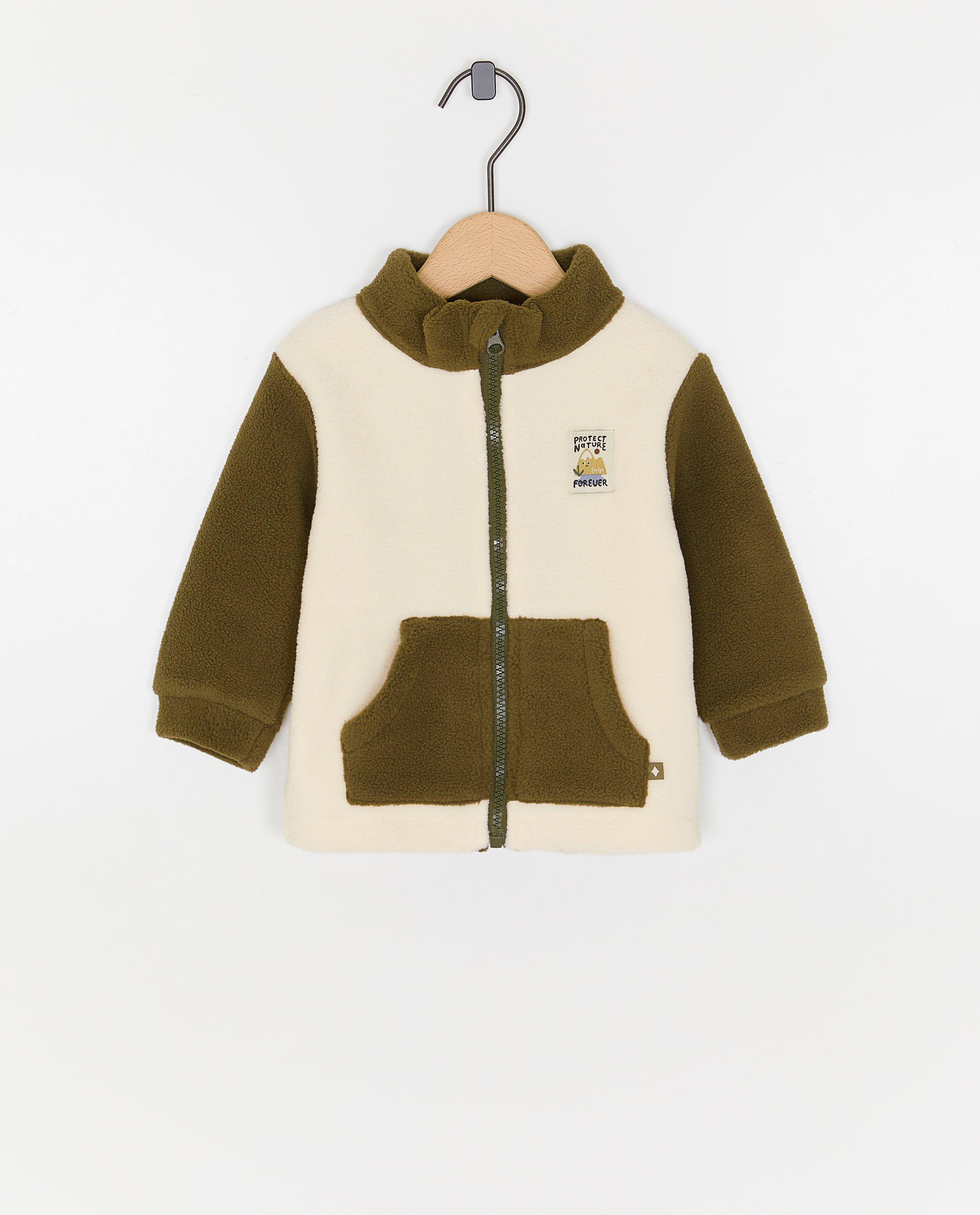 Fleece vest met color block - Product Detail - wit - afbeelding nummer 1