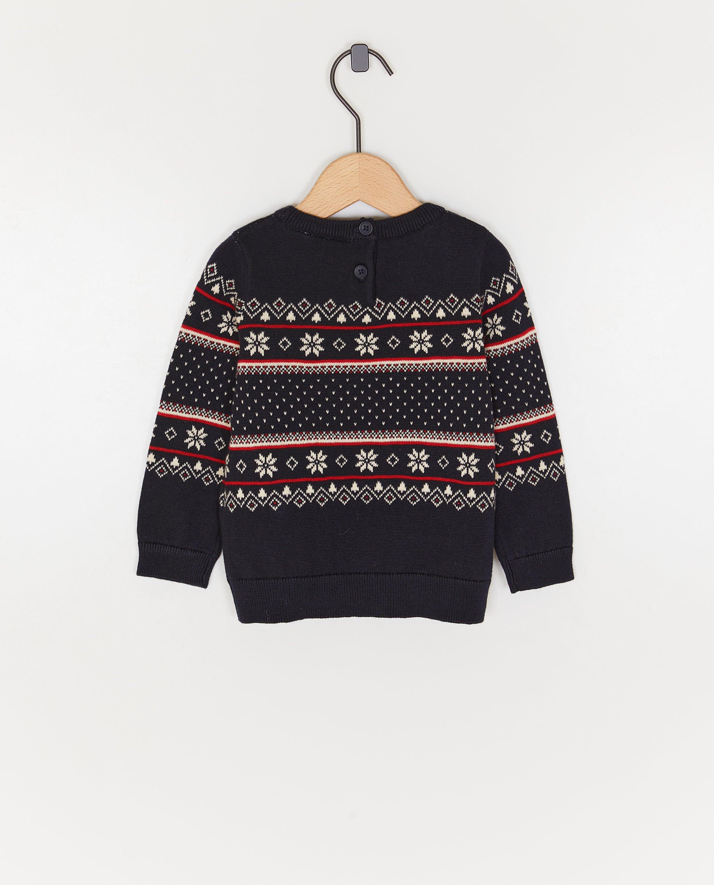 Pull de No&euml;l Bumba - D&eacute;tails du produit - bleu fonc&eacute; - image num&eacute;ro 2