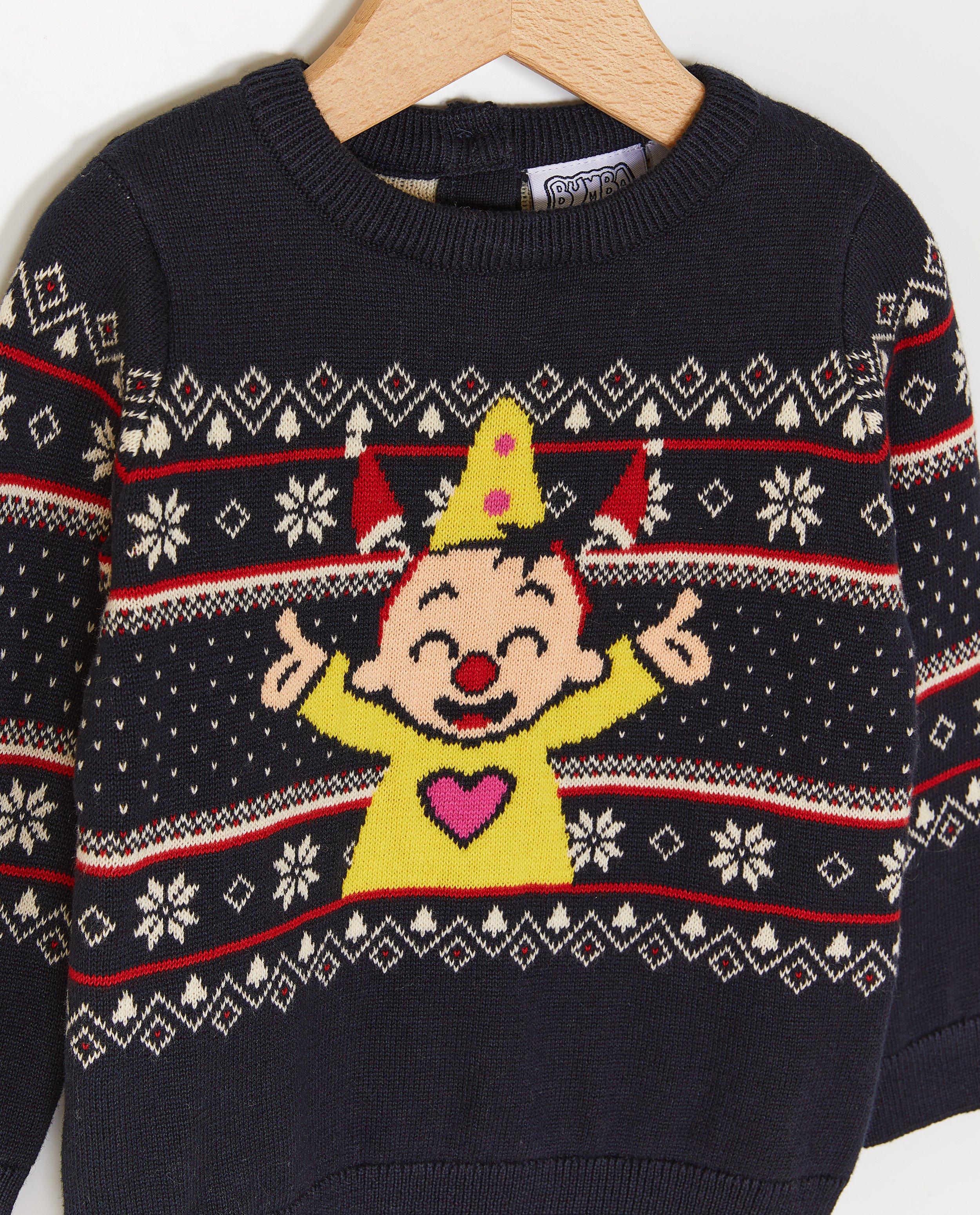 Pull de No&euml;l Bumba - D&eacute;tails du produit - bleu fonc&eacute; - image num&eacute;ro 3