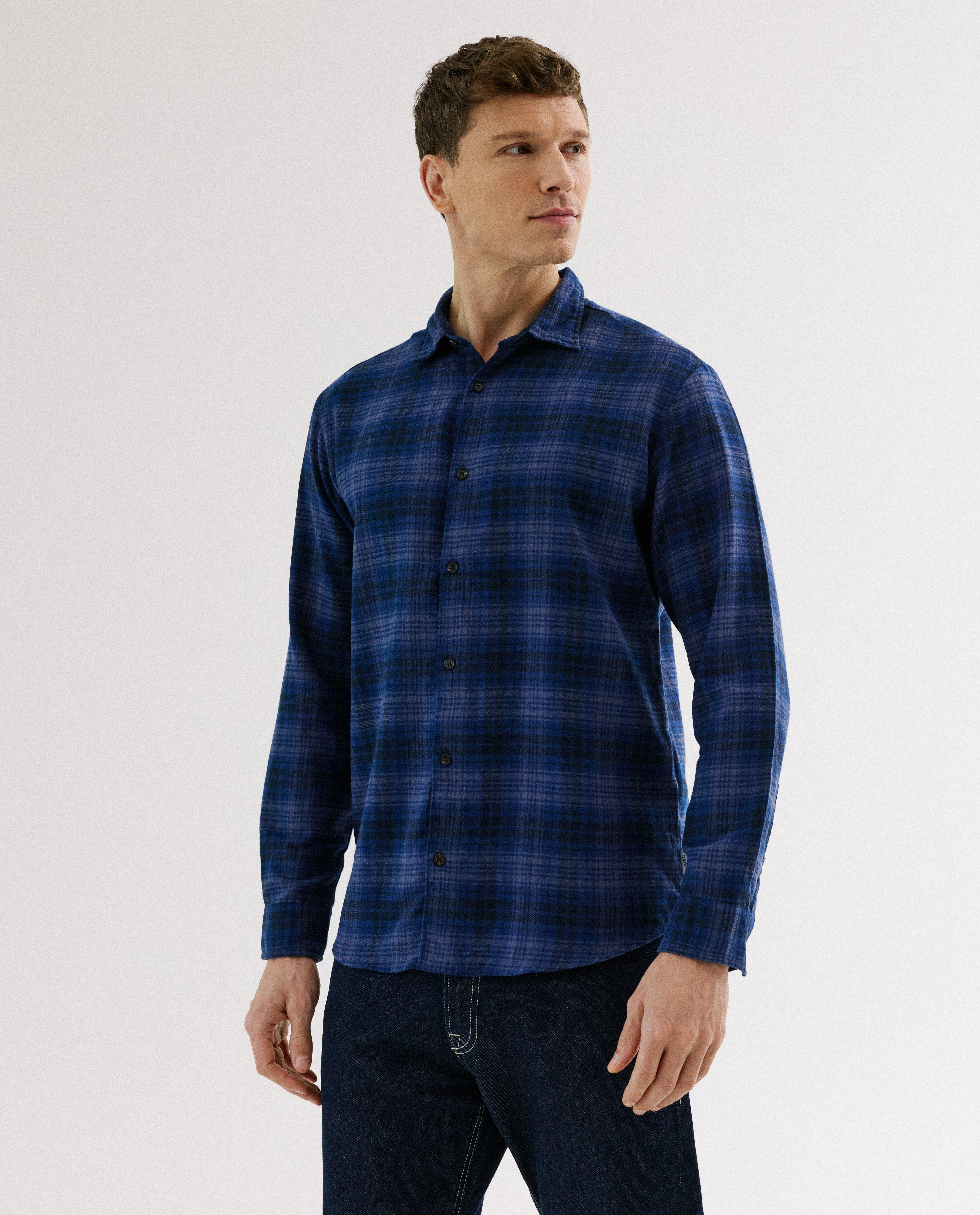 Flanellen hemd met ruiten - Product Detail - donkerblauw - afbeelding nummer 1