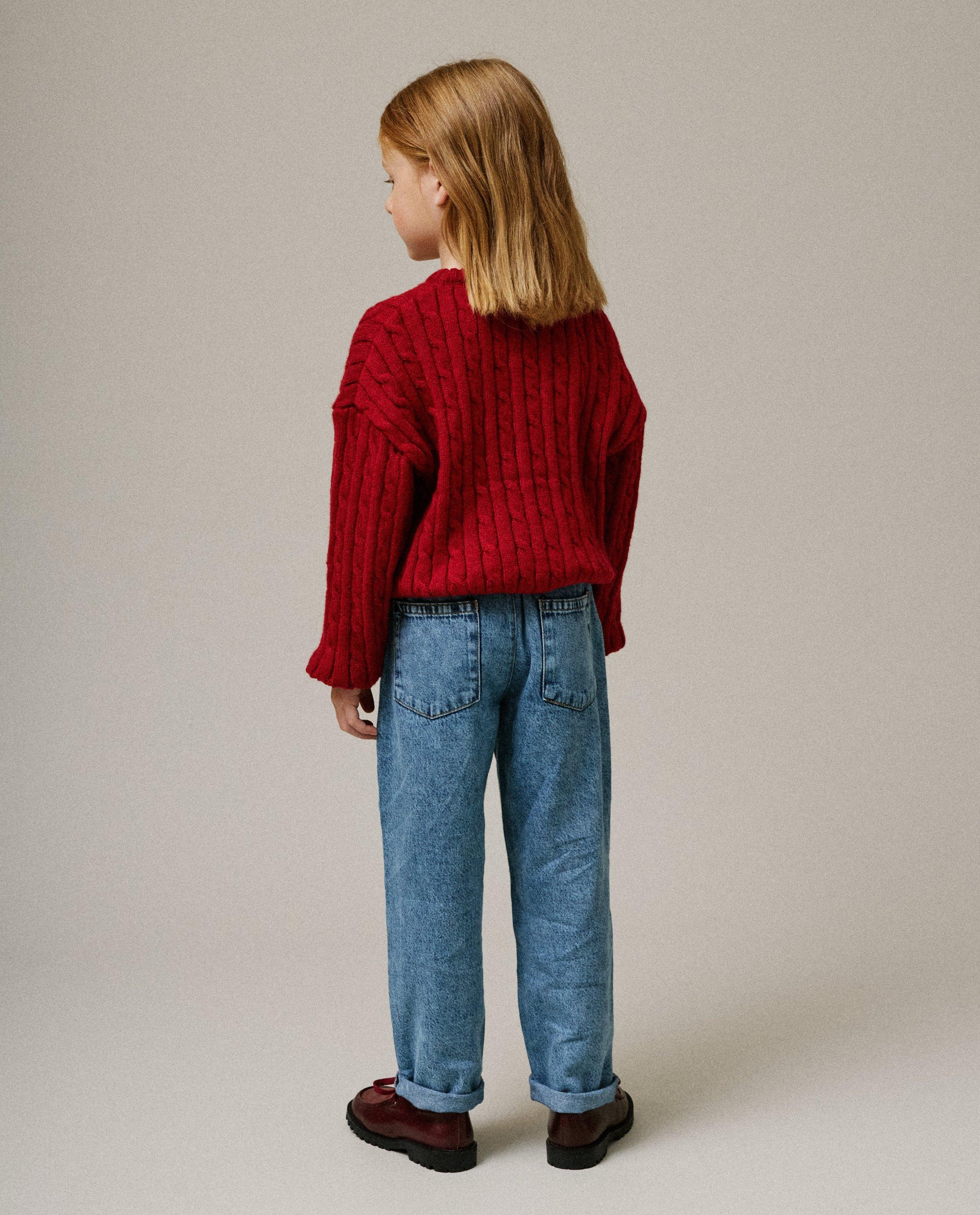 Truien - Kersttrui met geborduurde en gehaakte figuren, 92-134