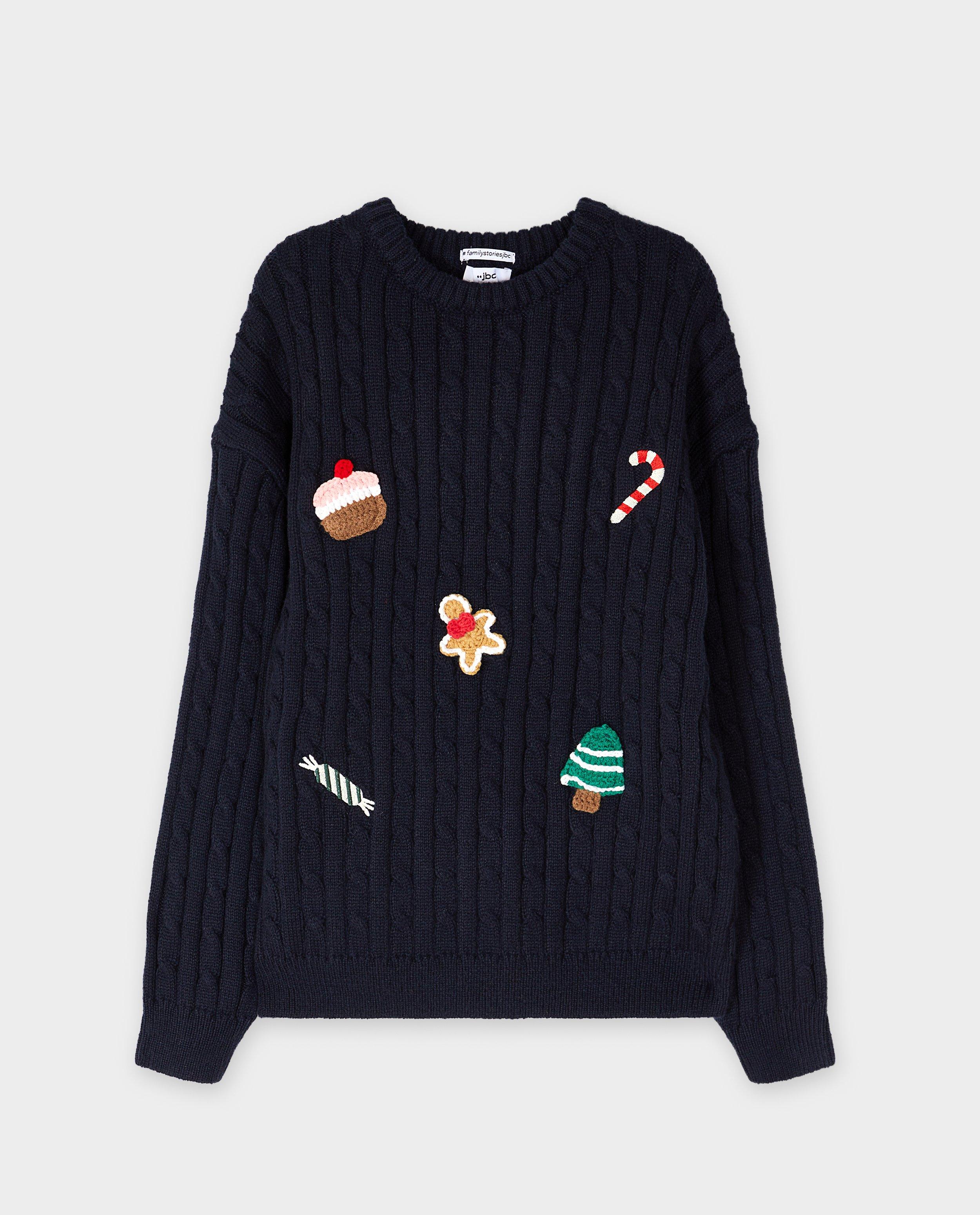 Pulls - Pull de Noël avec motifs brodés et crochetés, 134–170