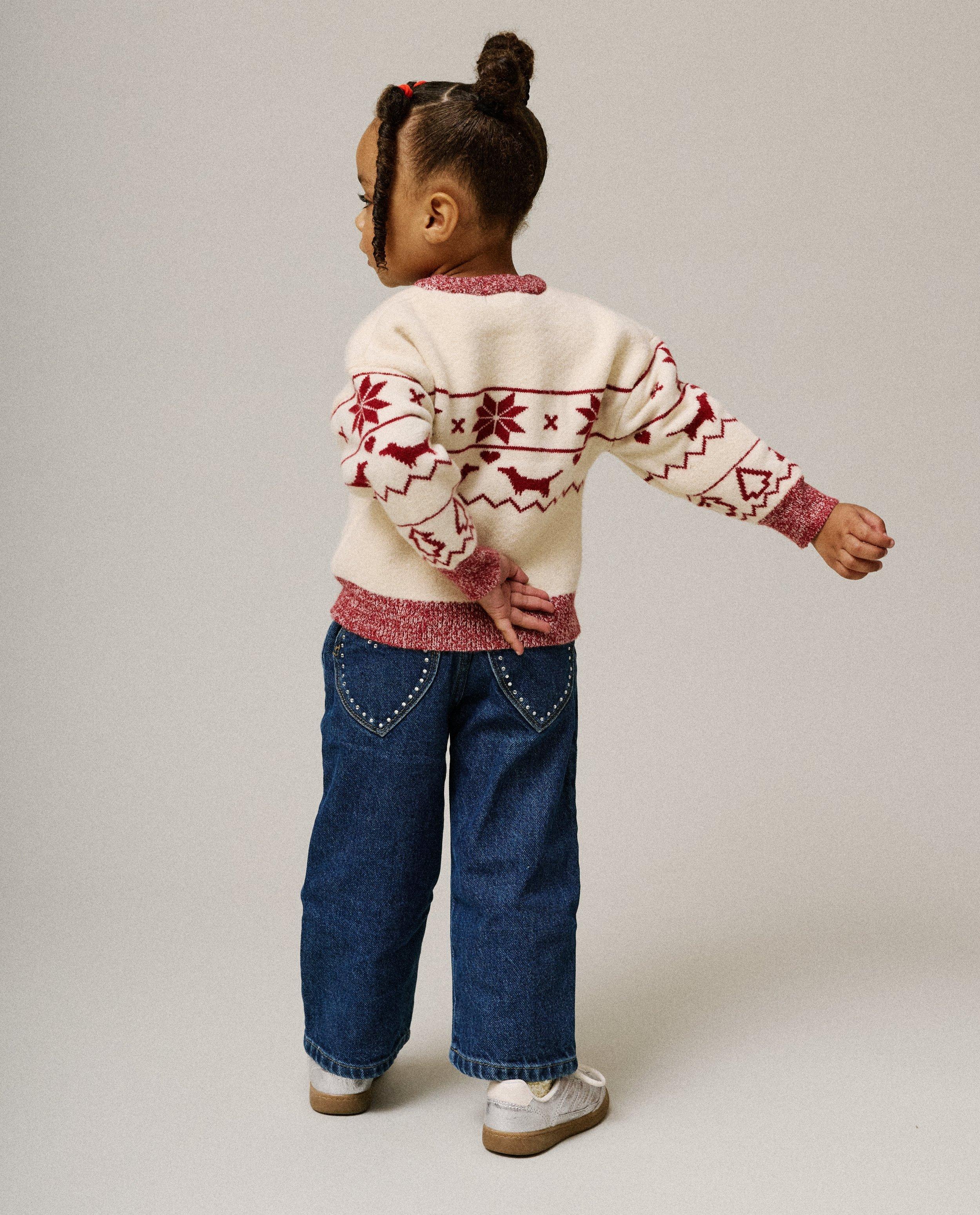 Pull de No&euml;l &agrave; imprim&eacute; &agrave; chiens, 98-128 - D&eacute;tails du produit - beige clair - image num&eacute;ro 5