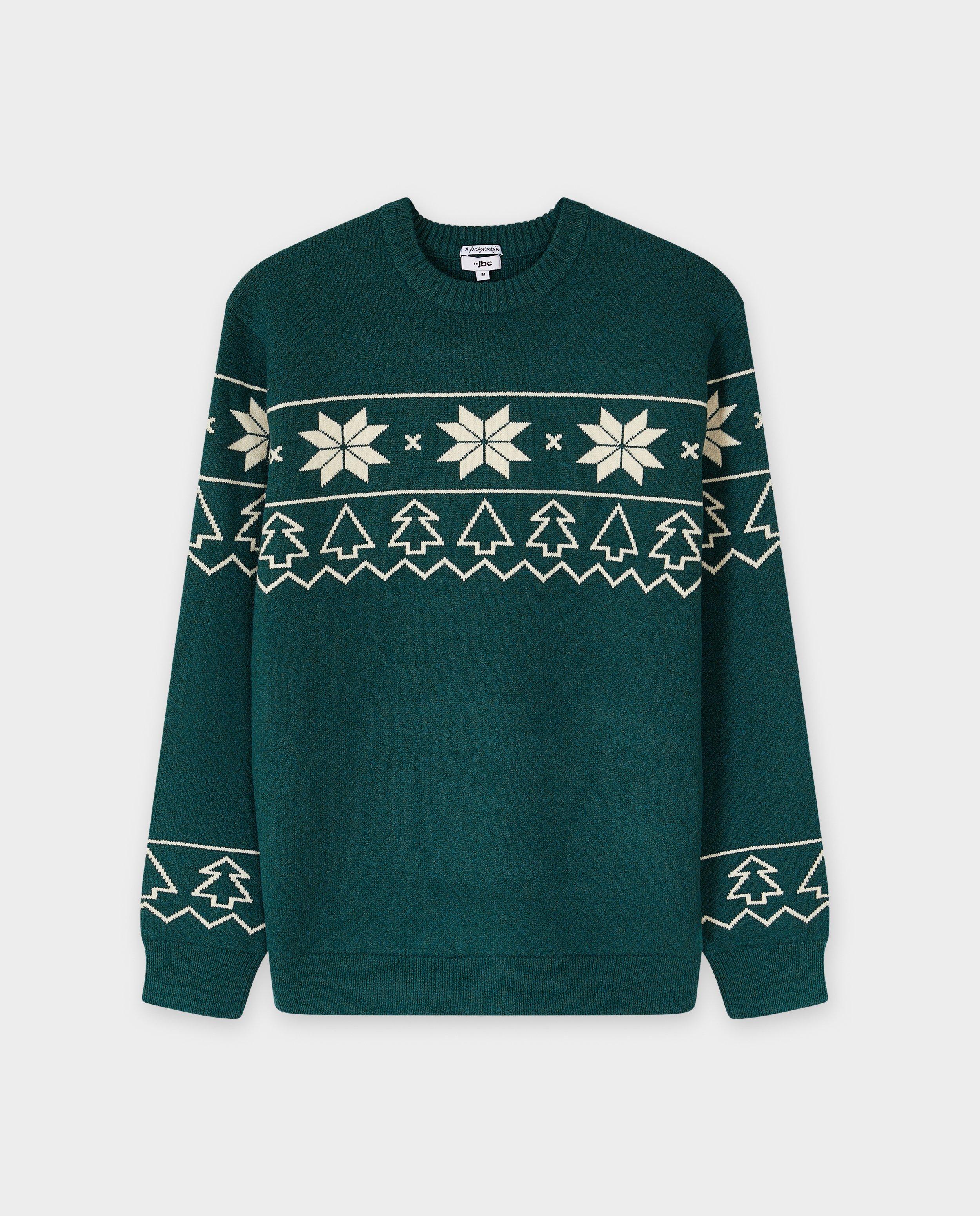 Pull de No&euml;l &agrave; imprim&eacute; &agrave; sapins, hommes, S-XXL - D&eacute;tails du produit - khaki - image num&eacute;ro 4