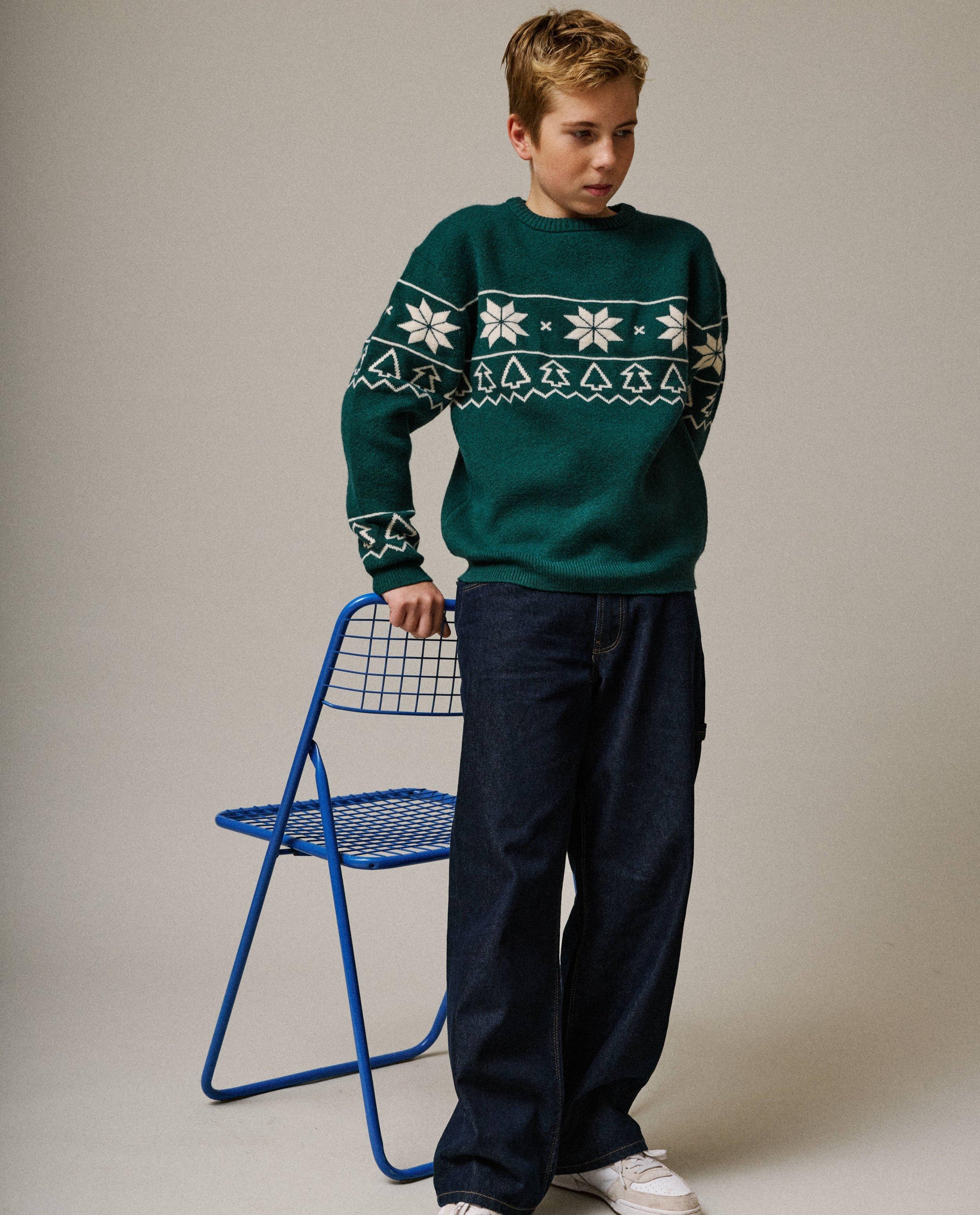 Pulls - Pull de Noël avec imprimé sapins, 134–170