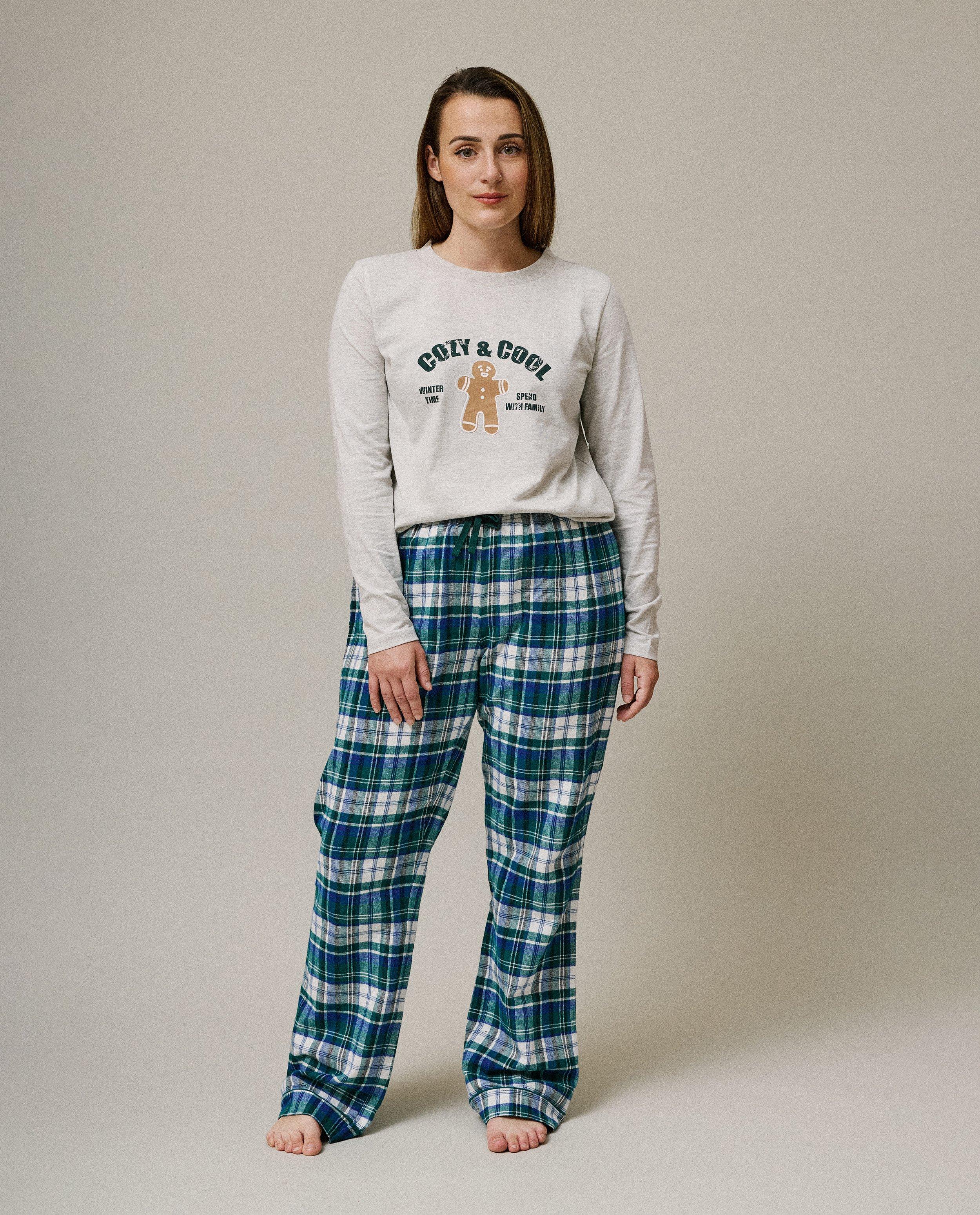 Pyjama met print koekje, dames, XS-XL