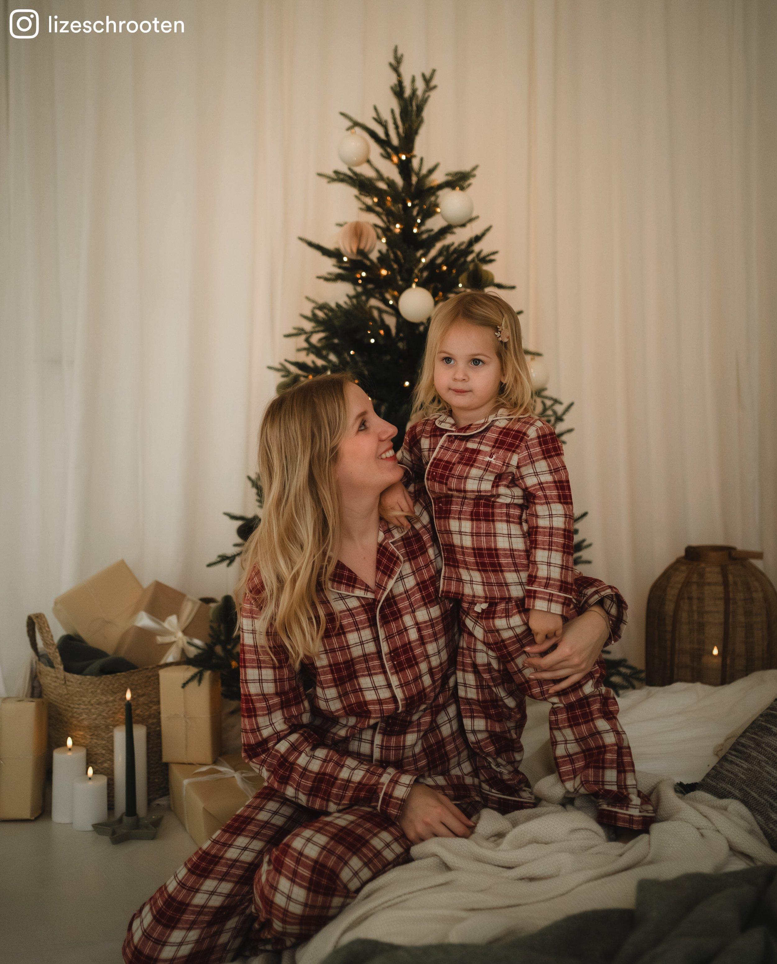 Flanellen pyjama met geborduurd rendier, dames, XS-XL - Product Detail - rood - afbeelding nummer 5