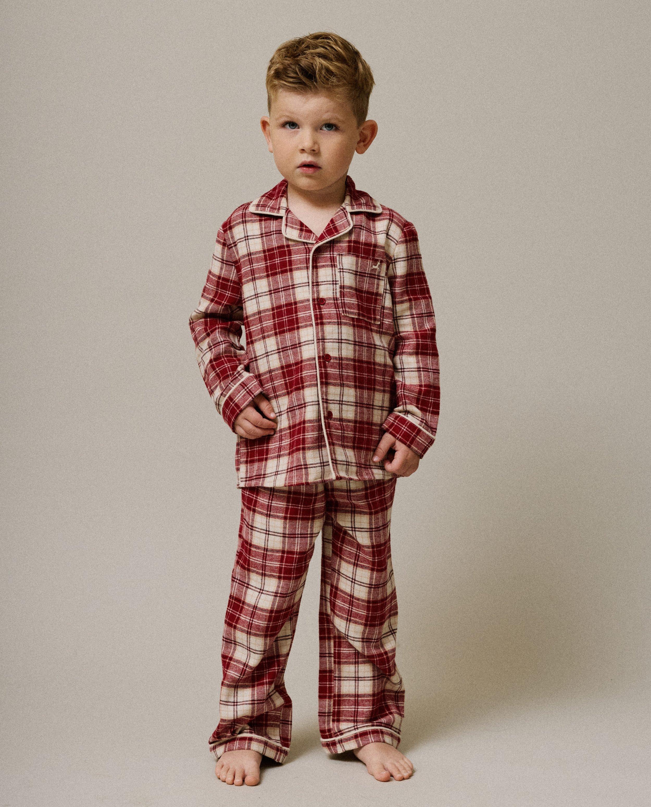 Pyjama en flanelle &agrave; renne brod&eacute;, 98-134 - D&eacute;tails du produit - rouge - image num&eacute;ro 2