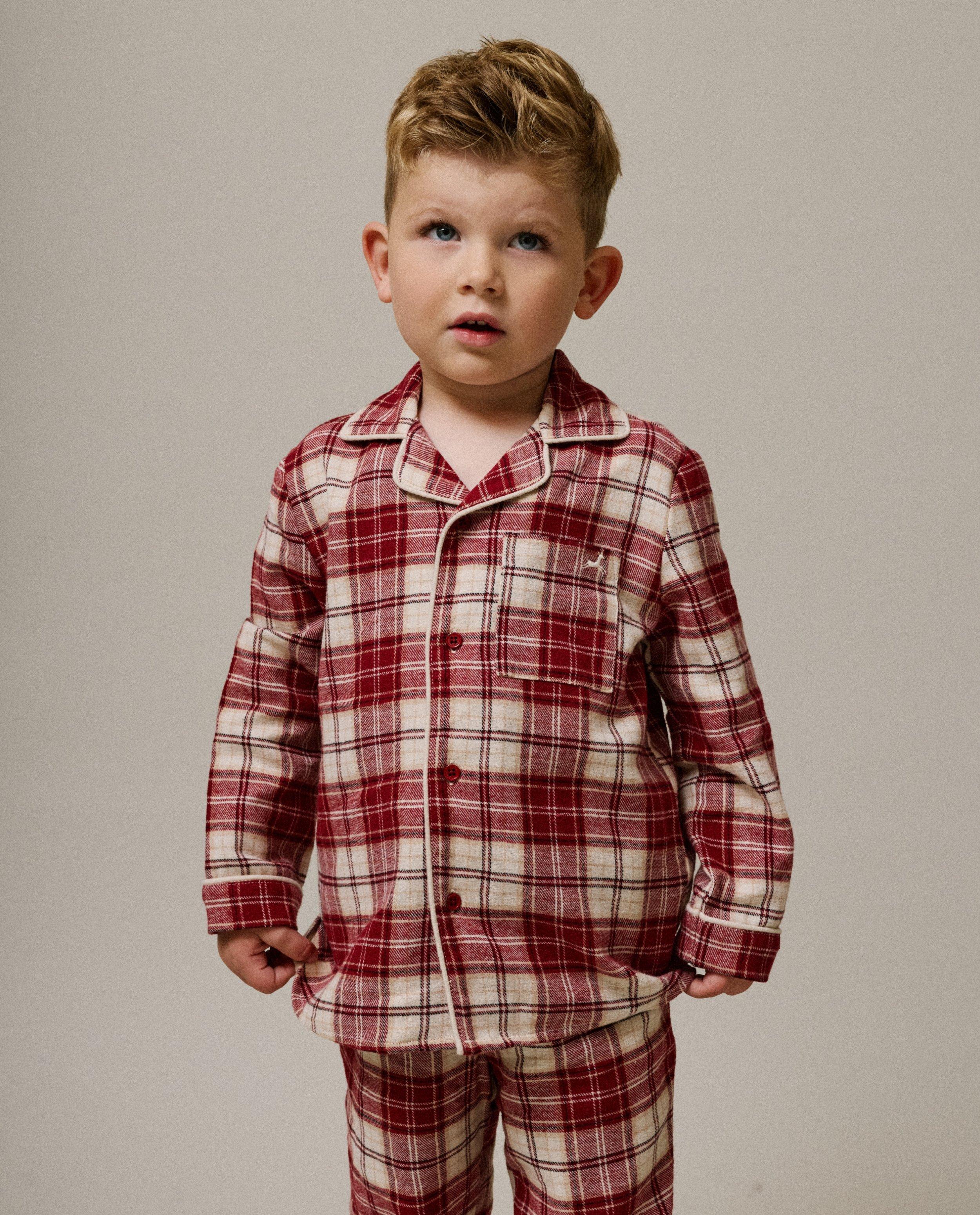 Pyjama en flanelle &agrave; renne brod&eacute;, 98-134 - D&eacute;tails du produit - rouge - image num&eacute;ro 4