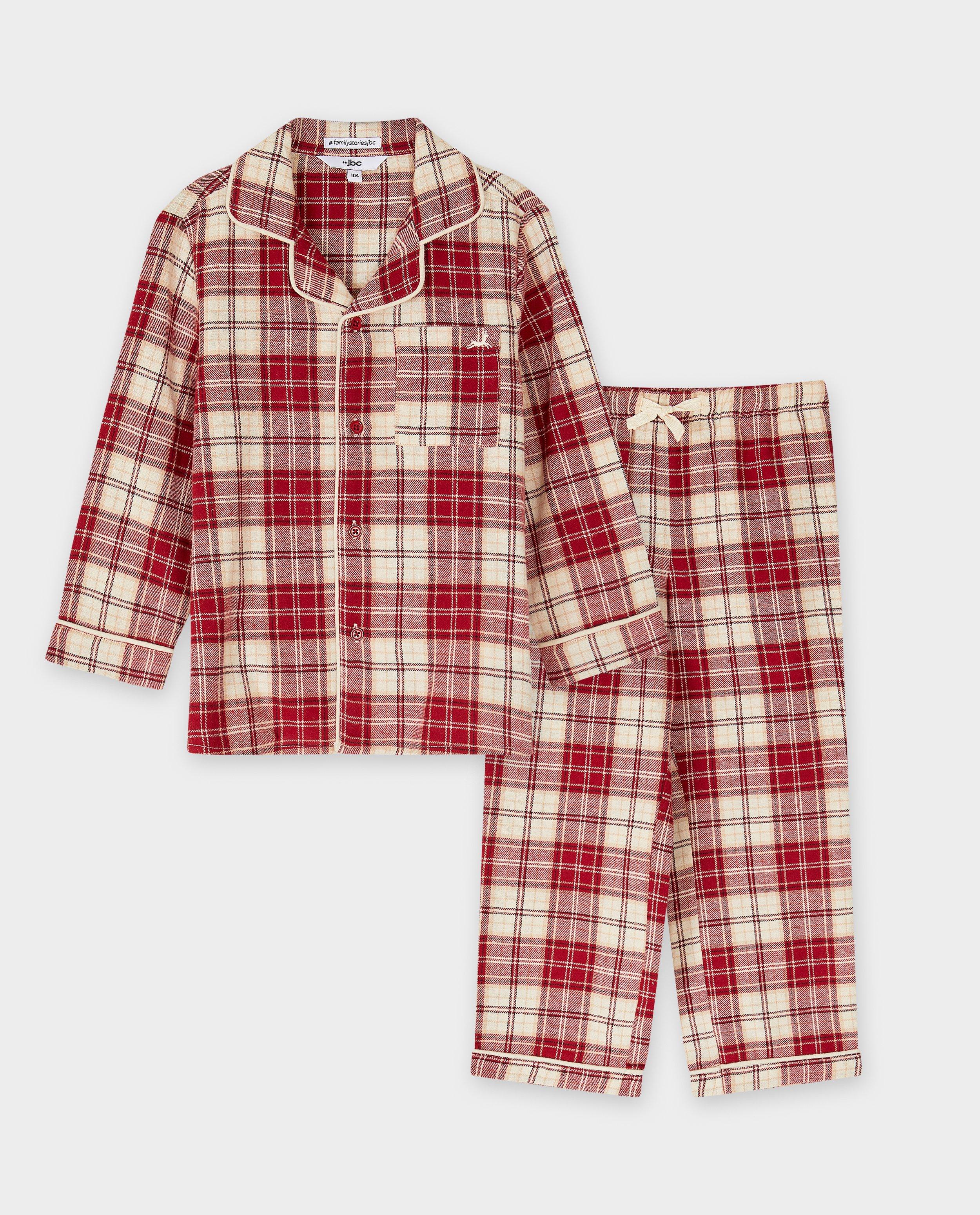 Nachtkleding - Flanellen pyjama met geborduurd rendier, 98-134