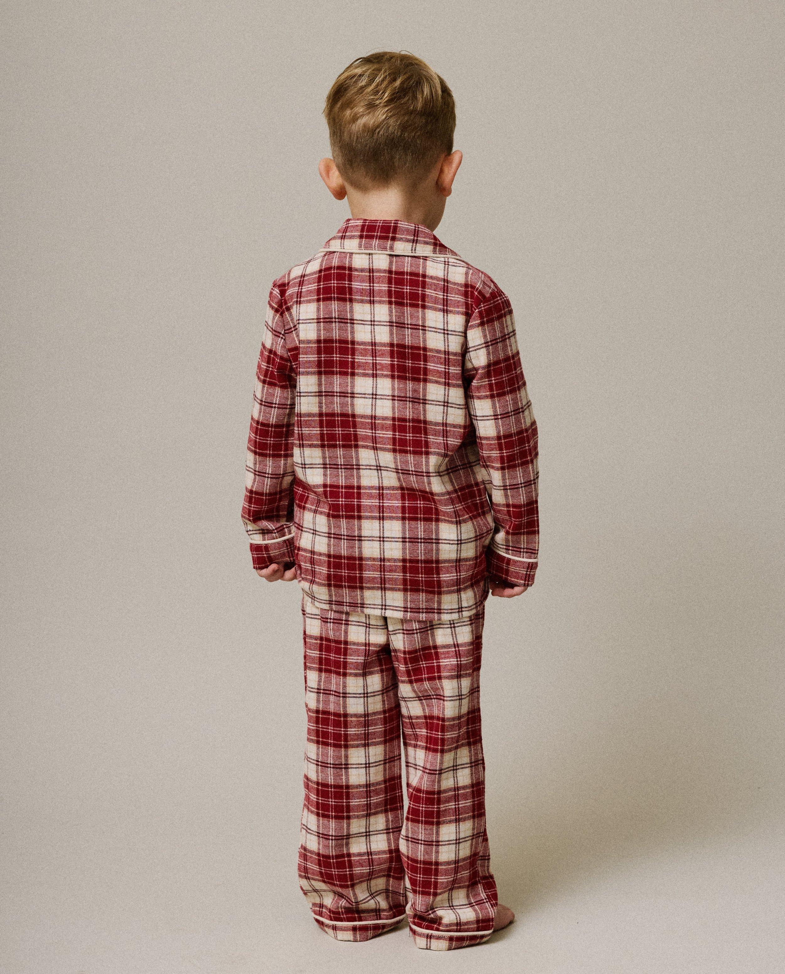Pyjamas - Pyjama en flanelle avec renne brodé, 98–134
