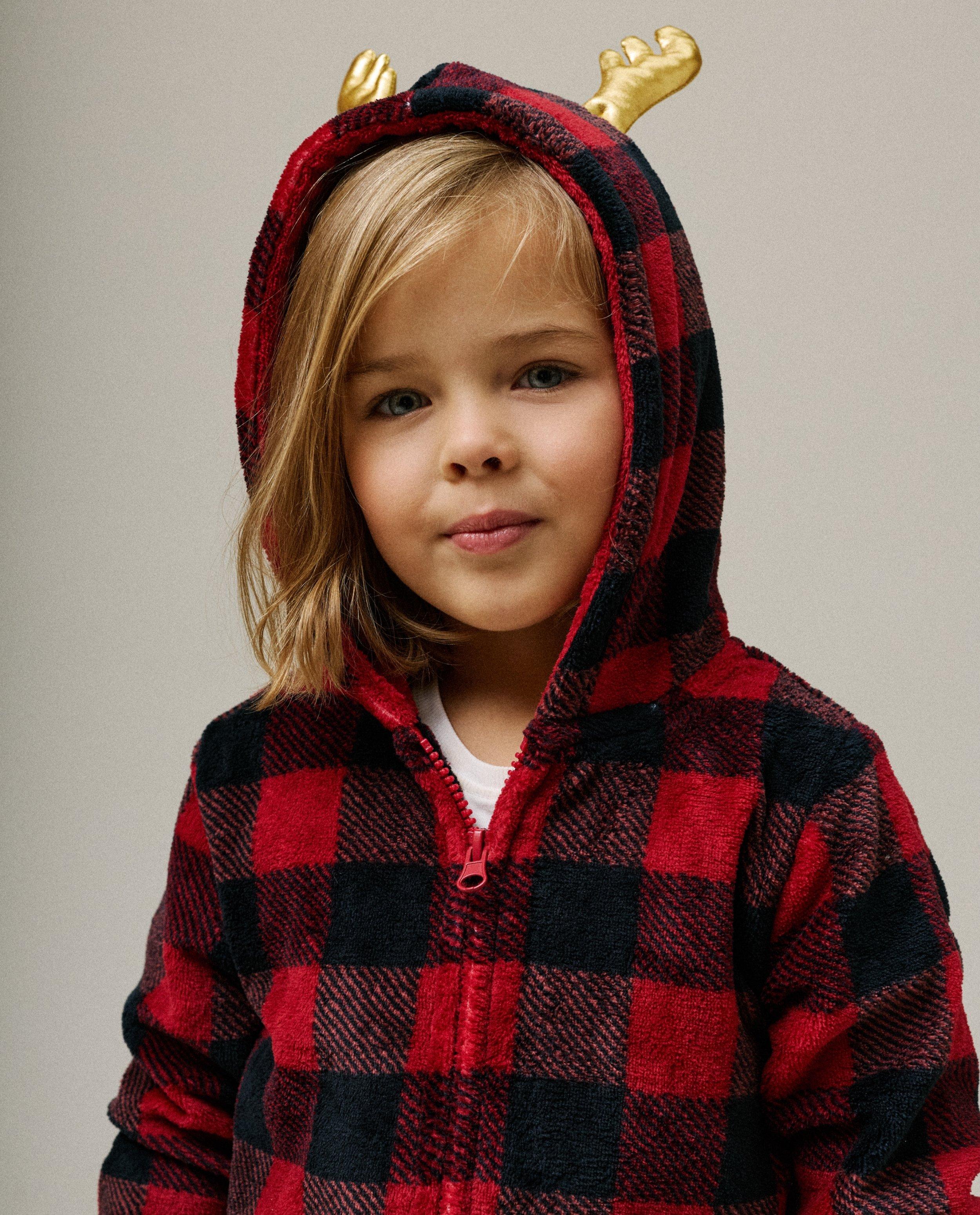 Nachtkleding - Fleece onesie met ruiten, 98-128