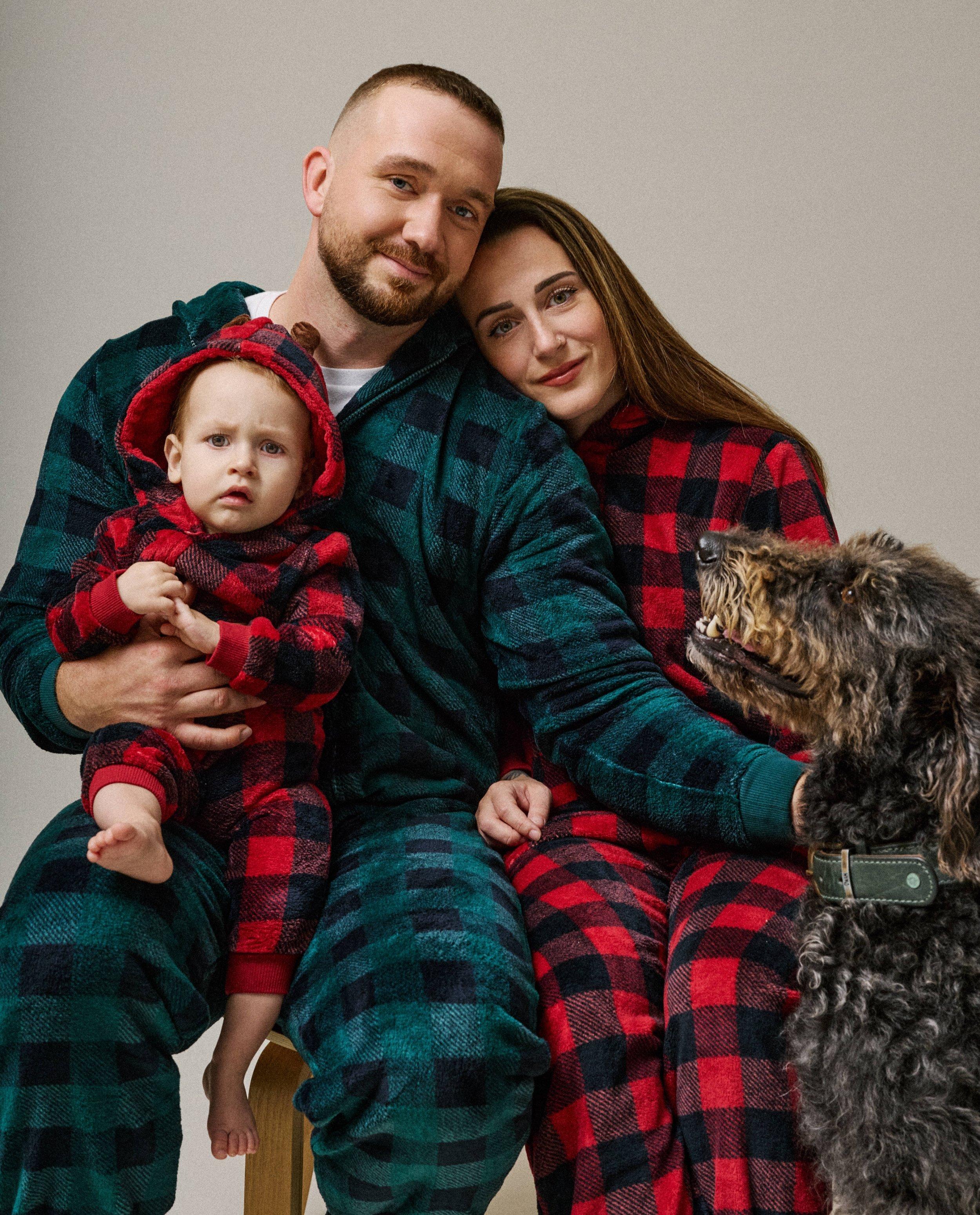 Pyjamas - Combinaison en polaire à carreaux, femme, XS-XL