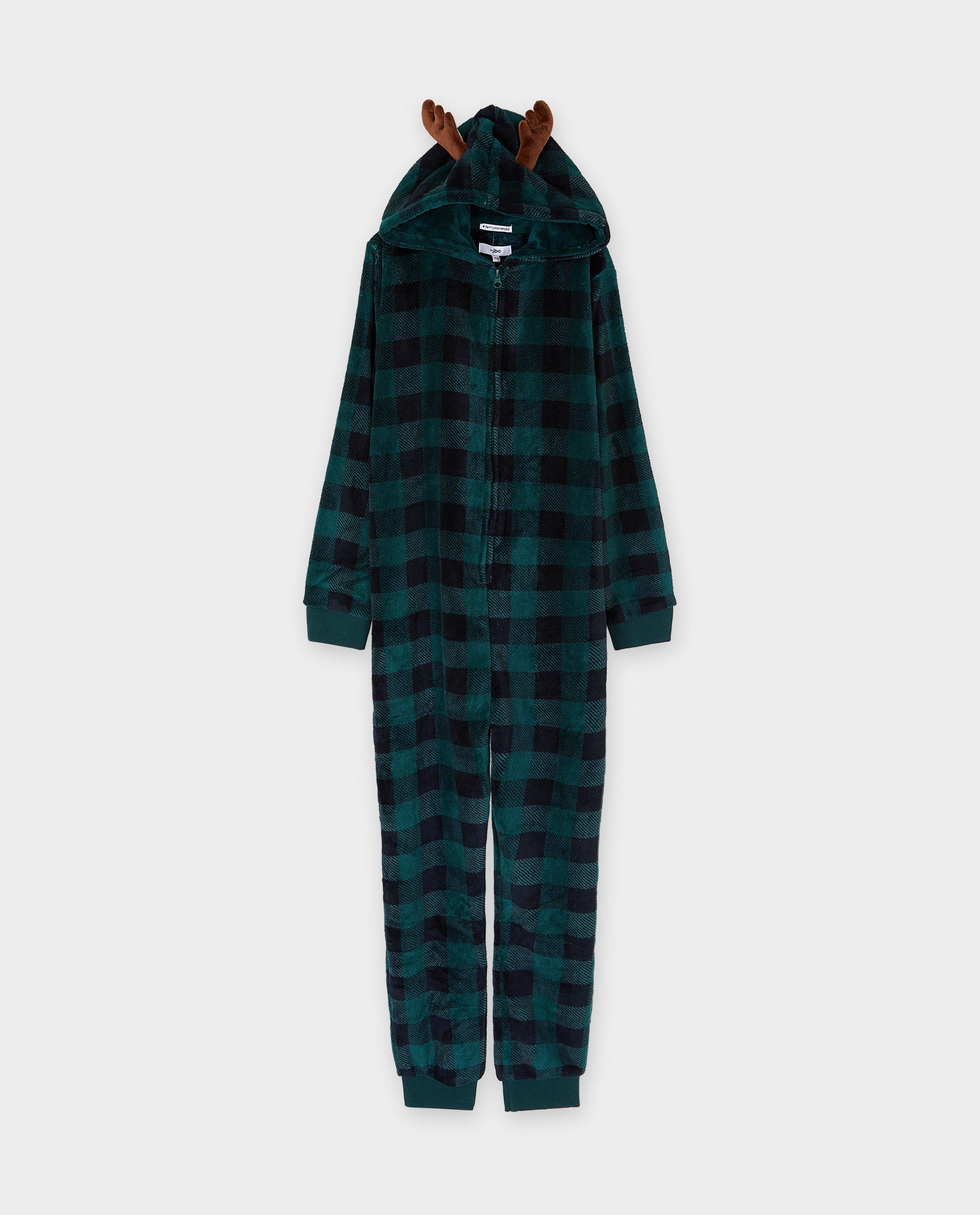 Nachtkleding - Fleece onesie met ruiten, 134-170