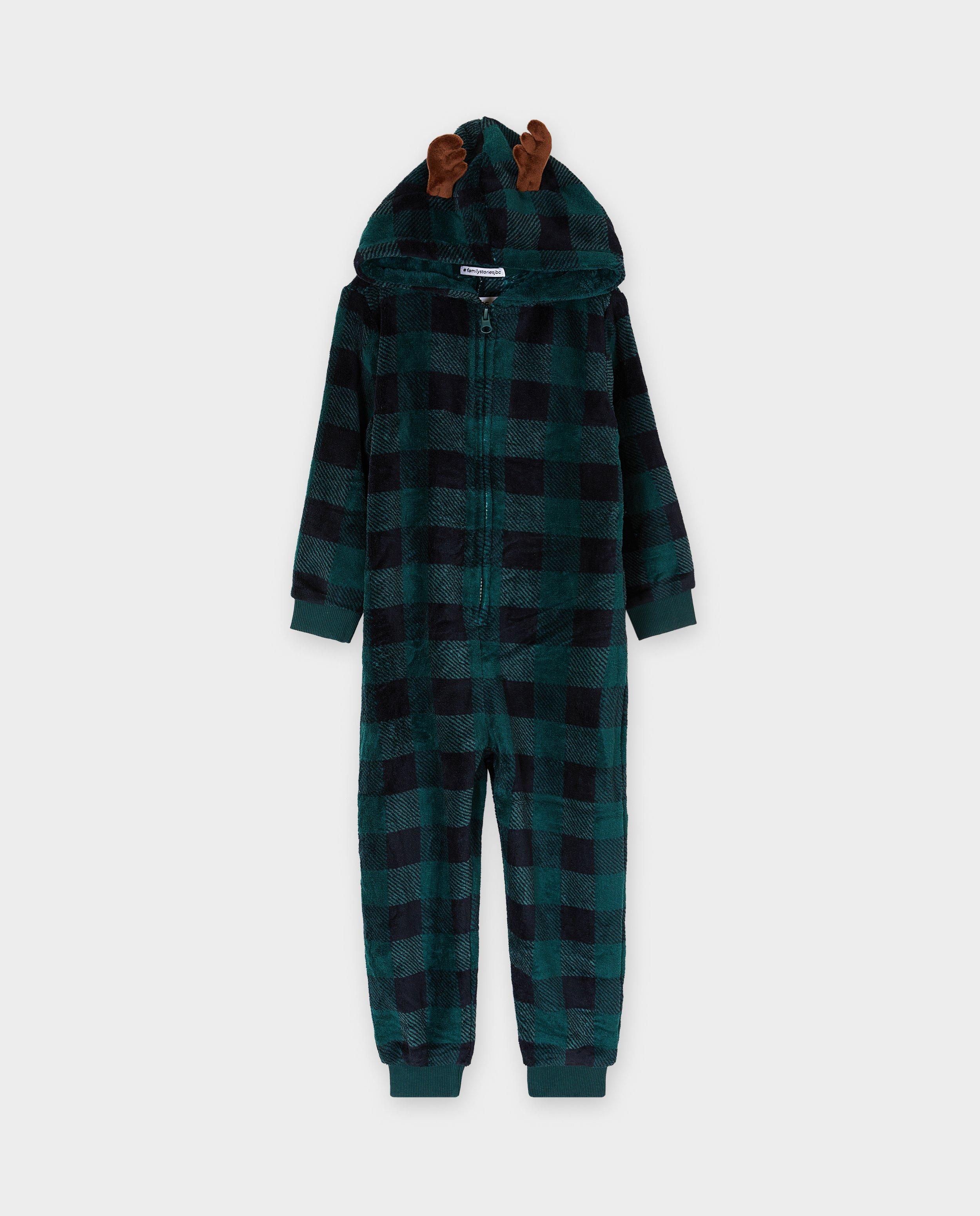 Nachtkleding - Fleece onesie met ruiten, 92-128