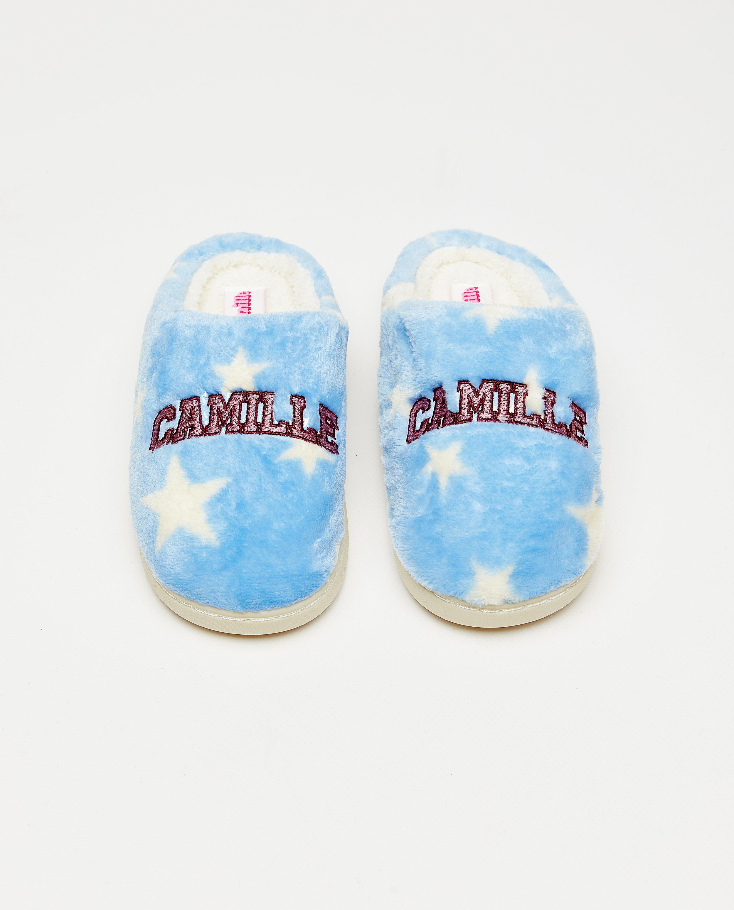 Pantoufles duveteuses avec doublure peluche - D&eacute;tails du produit - blanc - image num&eacute;ro 3