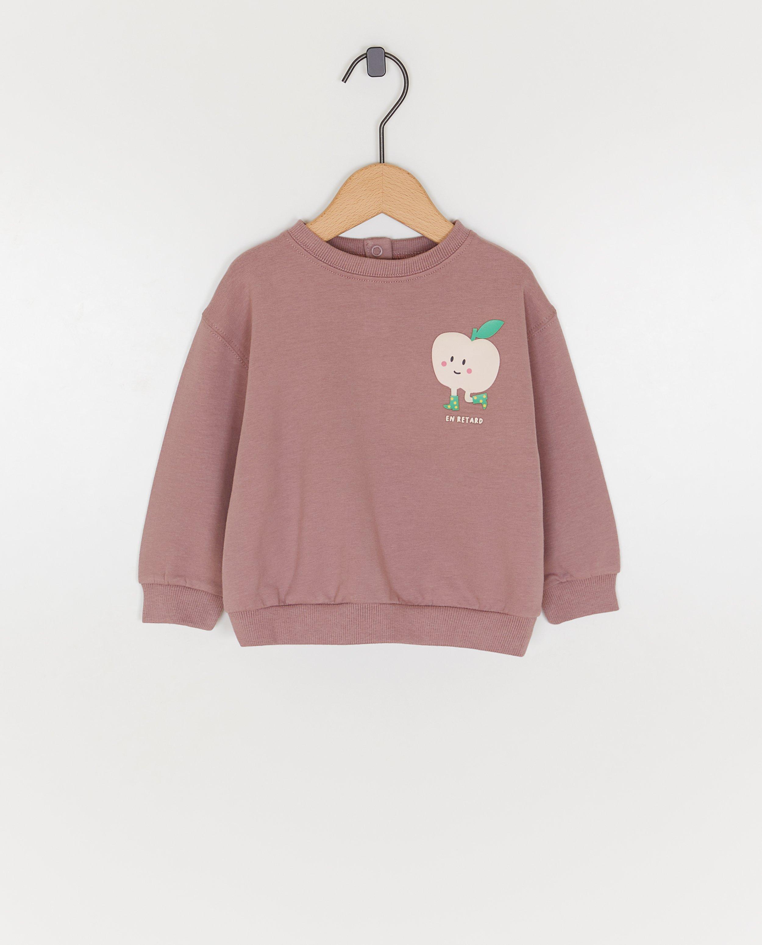 Sweat avec imprimé en relief pomme