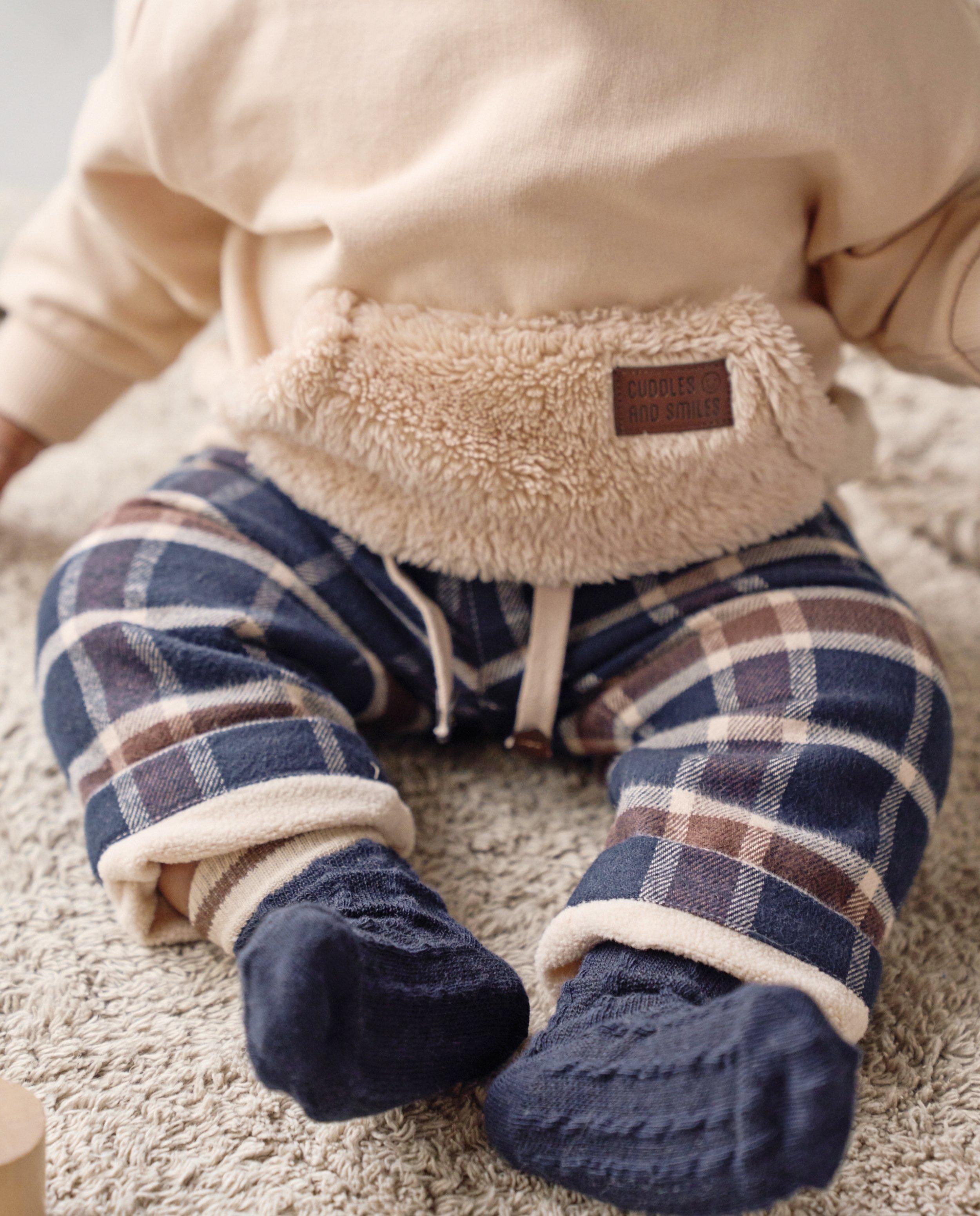 Flanellen broek met teddy voering