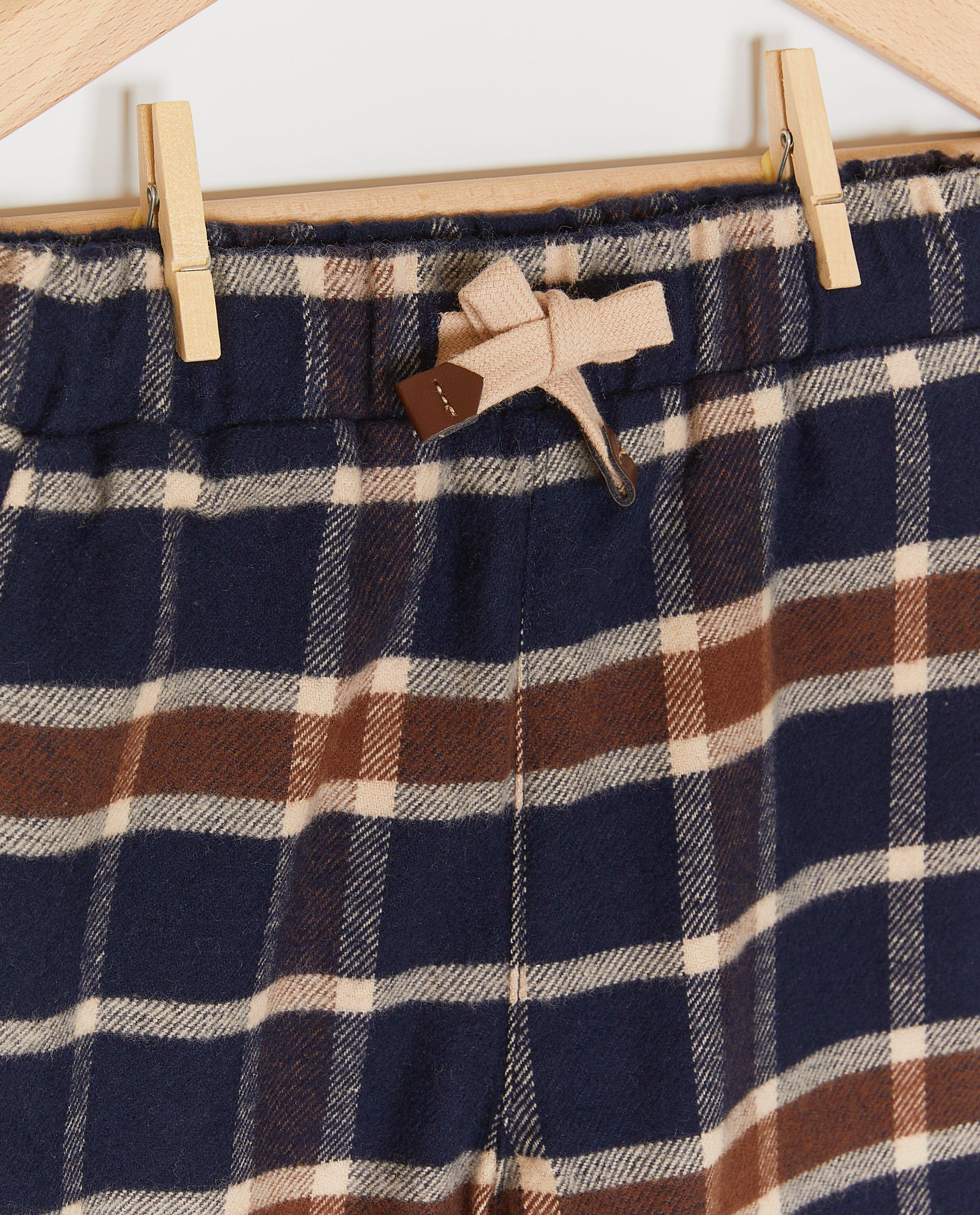 Pantalon en flanelle avec doublure en teddy - Détails du produit - bleu foncé - image numéro 5