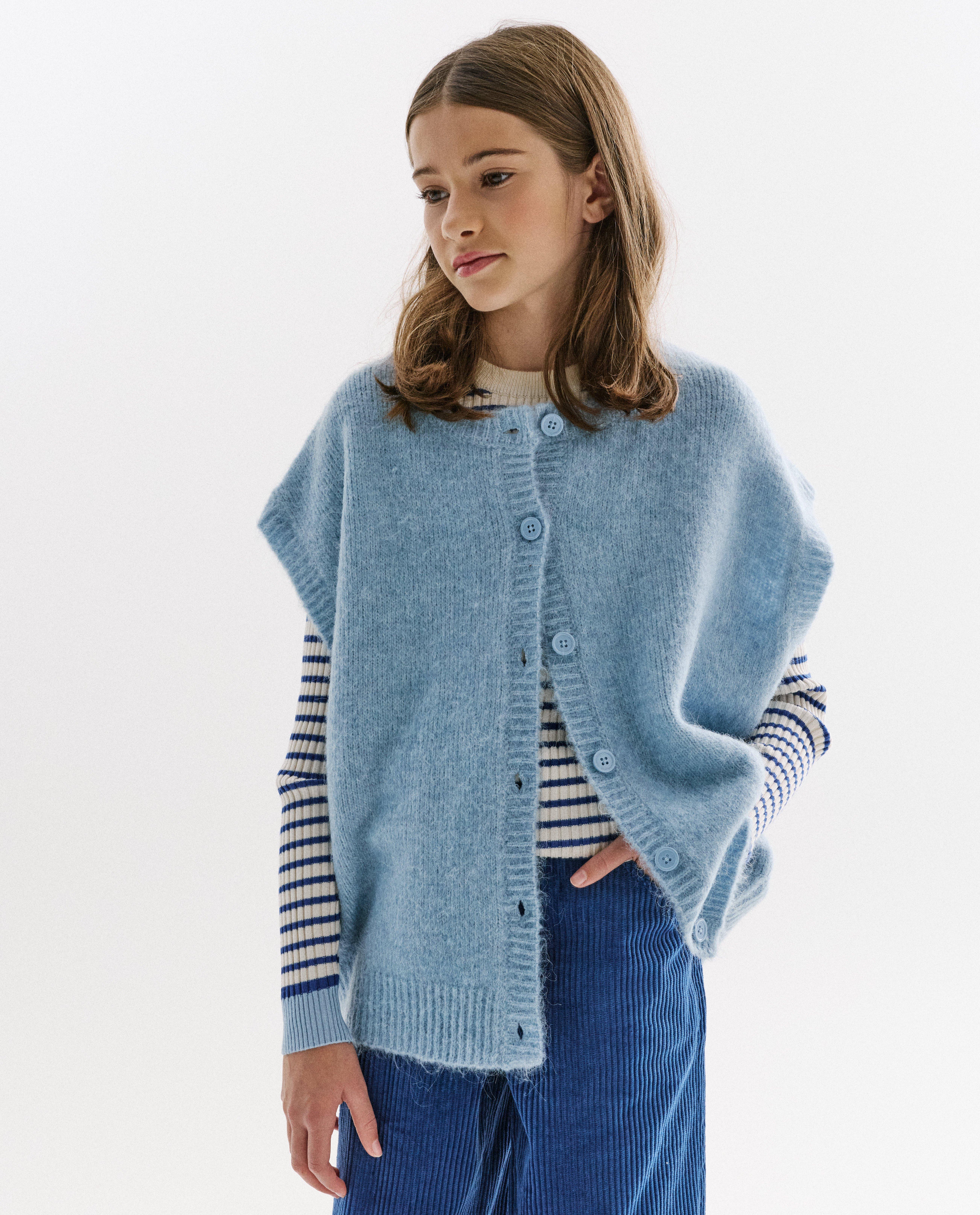 Mouwloze cardigan - Product Detail - lichtblauw - afbeelding nummer 1