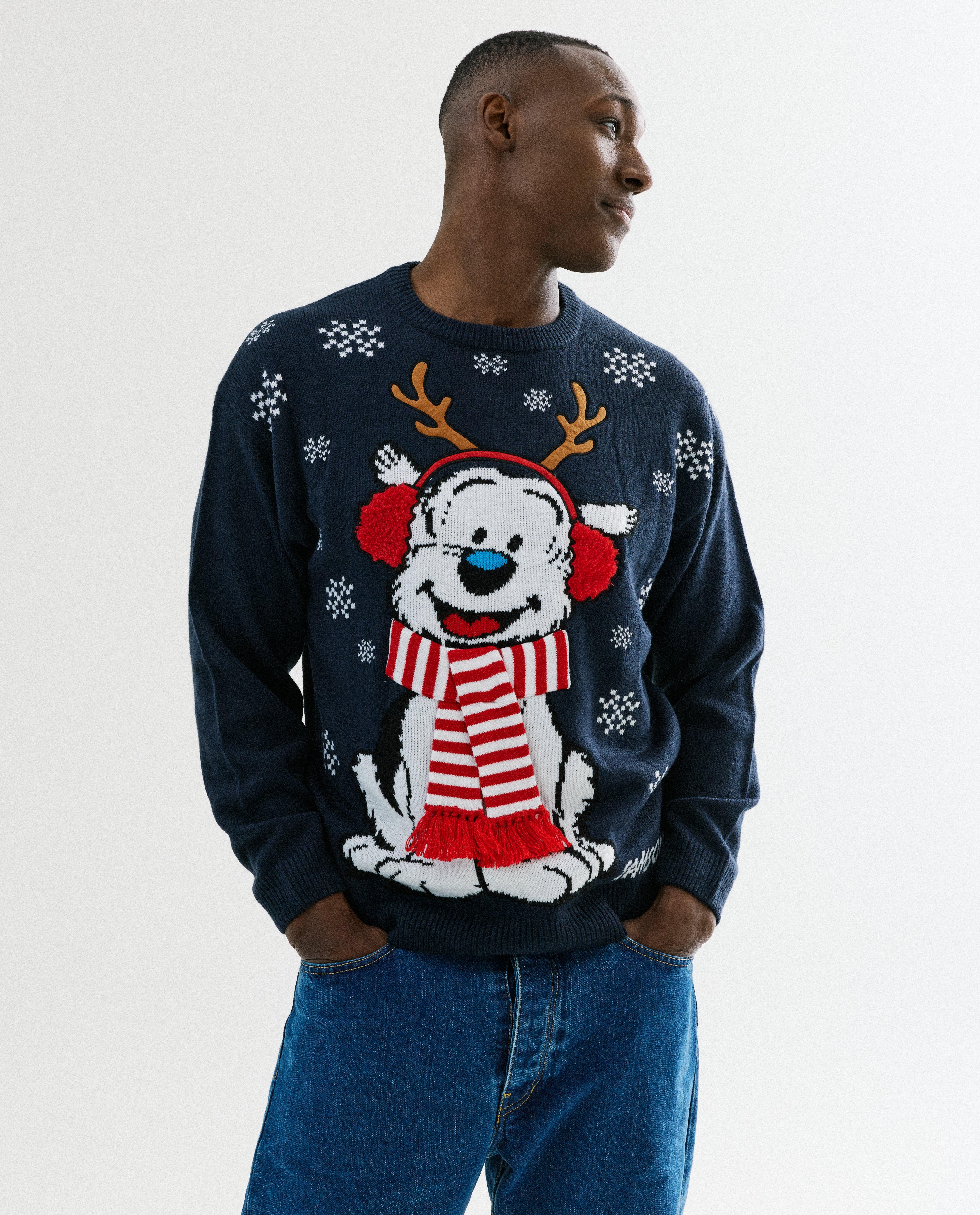 Kersttrui met print Samson, unisex, XS-XL
