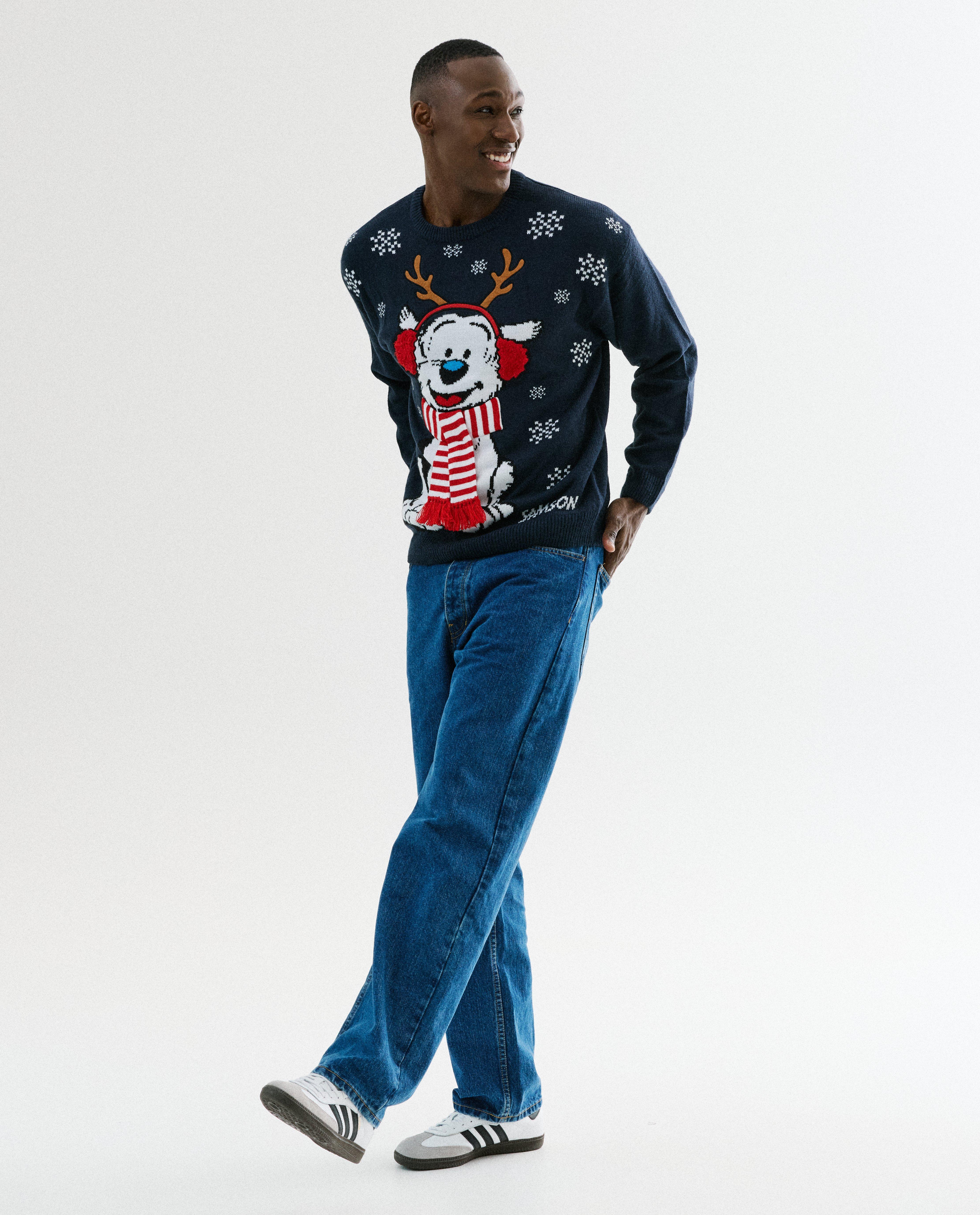 Truien - Kersttrui met print Samson, unisex, XS-XL