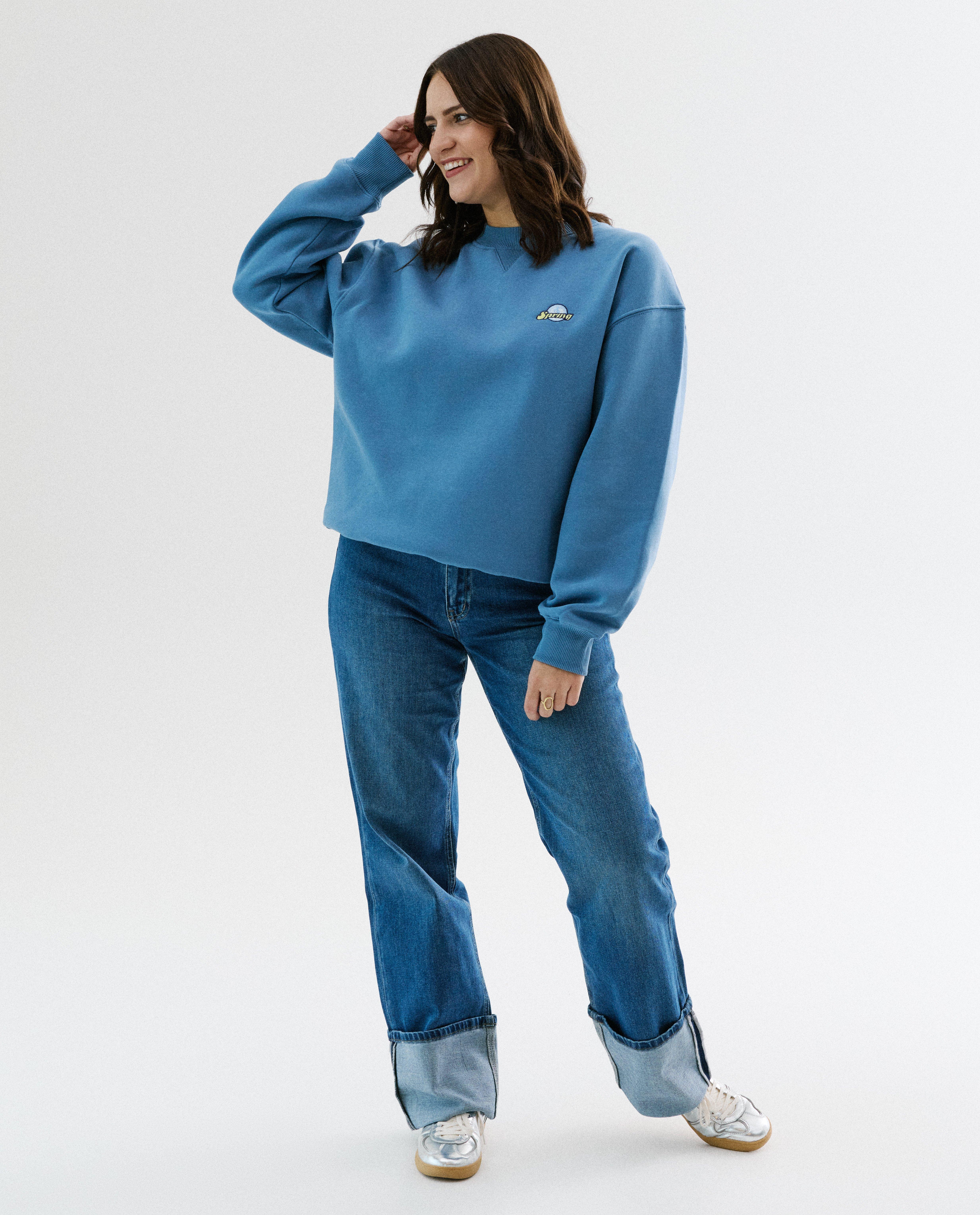 Sweater met geborduurd logo Spring, unisex, XS-XXL - Product Detail - blauw - afbeelding nummer 3
