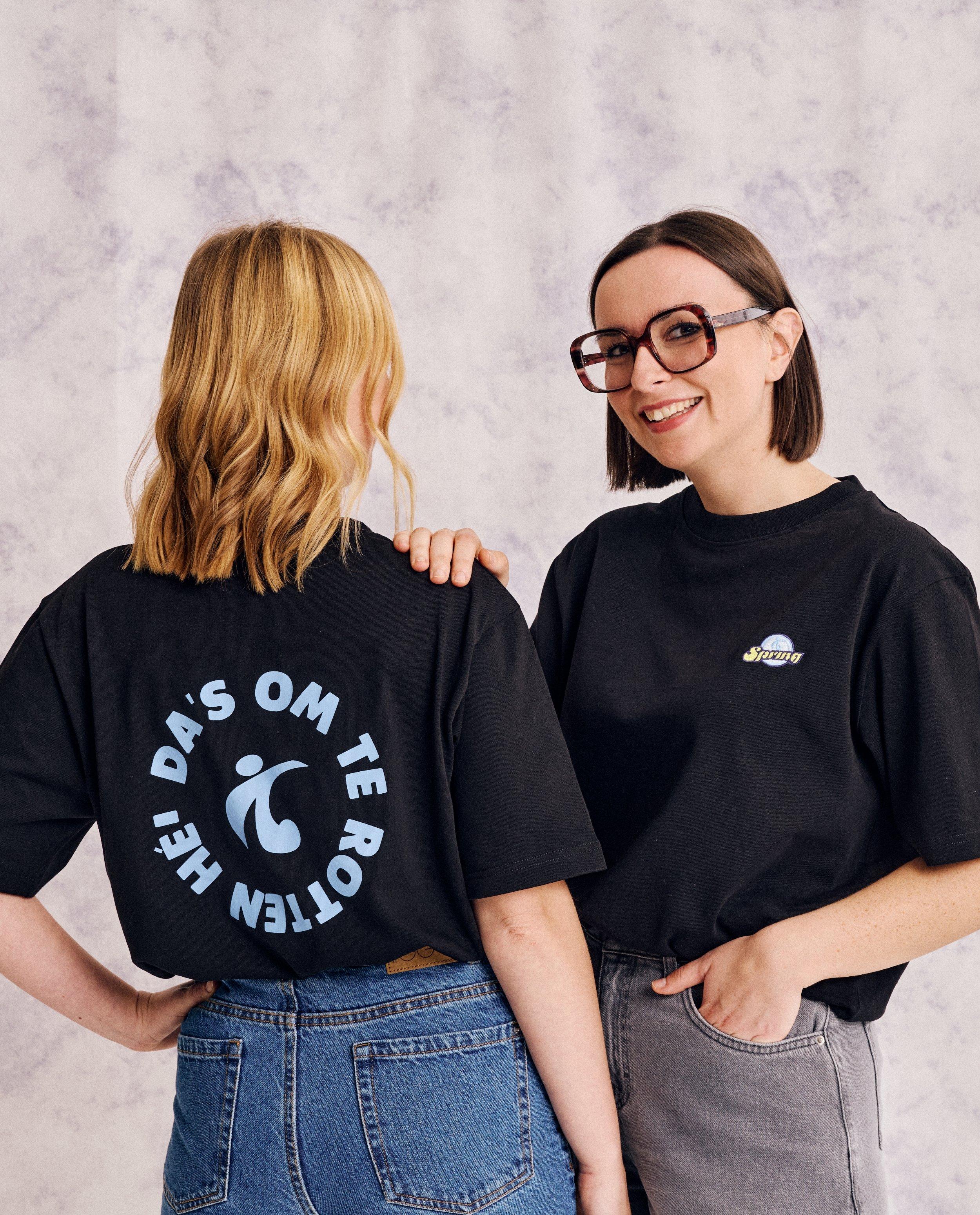 T-shirt met backprint Spring, unisex, XS-XXL - Product Detail - zwart - afbeelding nummer 1