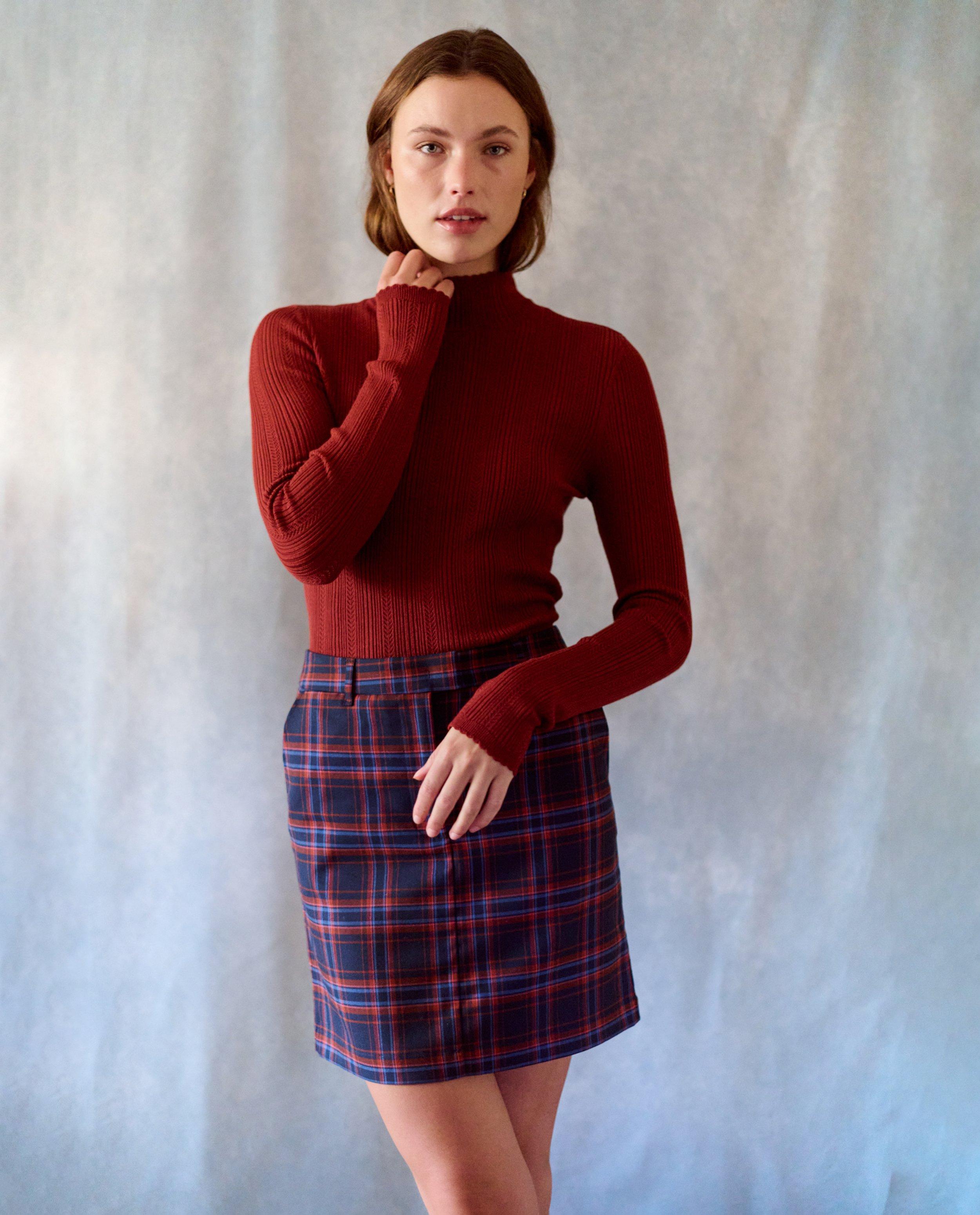 Rok met ruiten - Product Detail - donkerblauw - afbeelding nummer 1