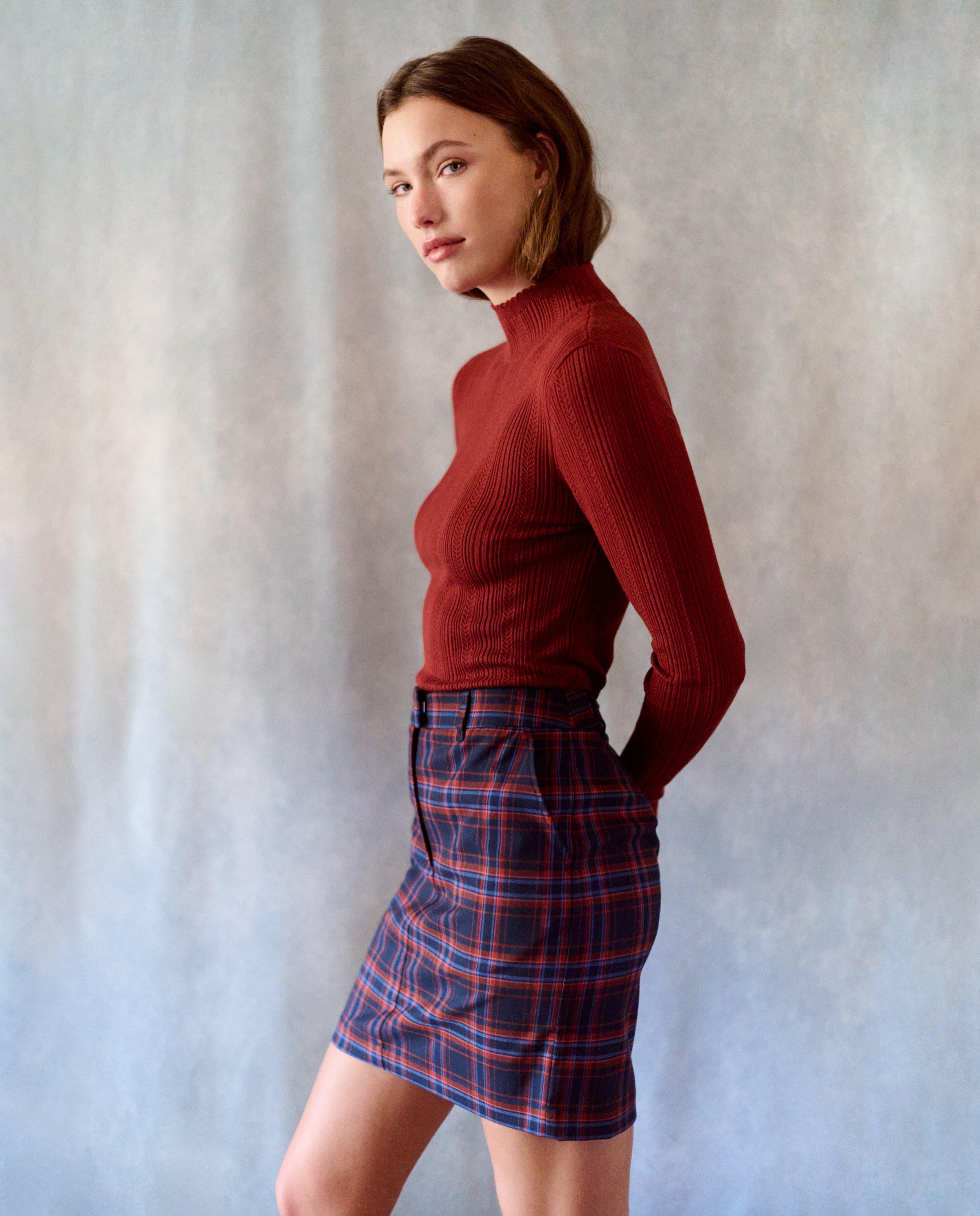 Rok met ruiten - Product Detail - donkerblauw - afbeelding nummer 2