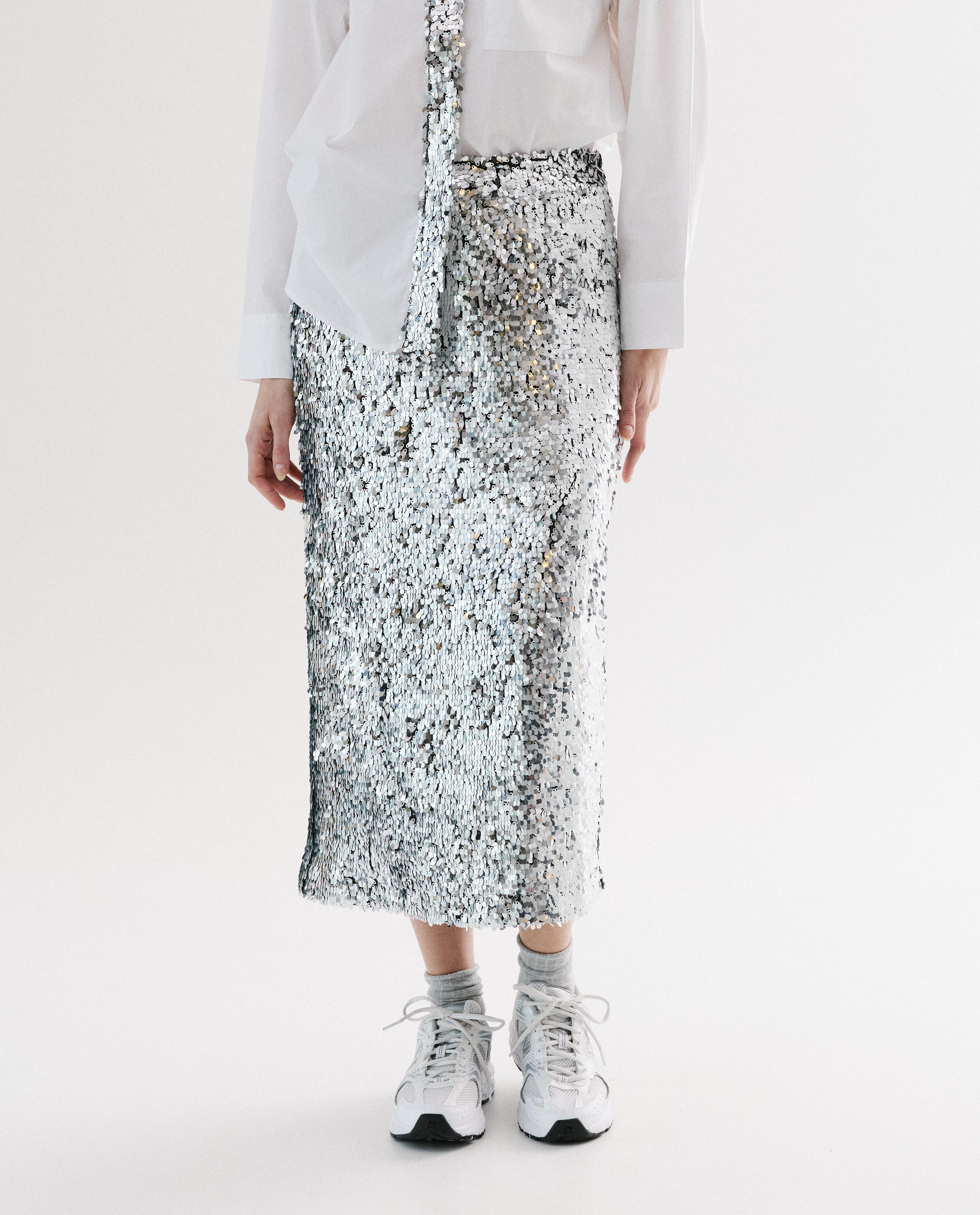 Jupe à paillettes - Détails du produit - gris clair - image numéro 4