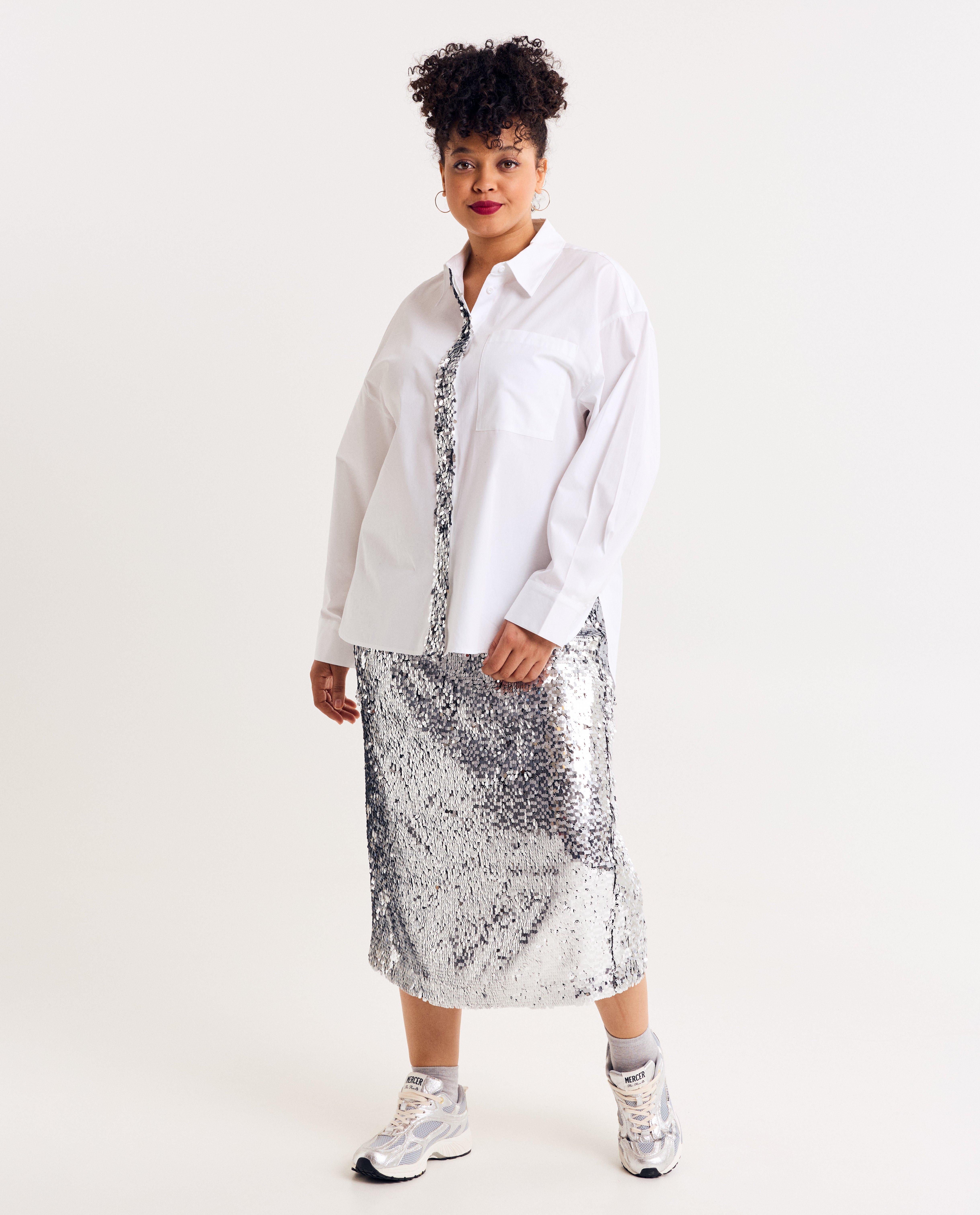 Rok met pailletten - Product Detail - lichtgrijs - afbeelding nummer 5