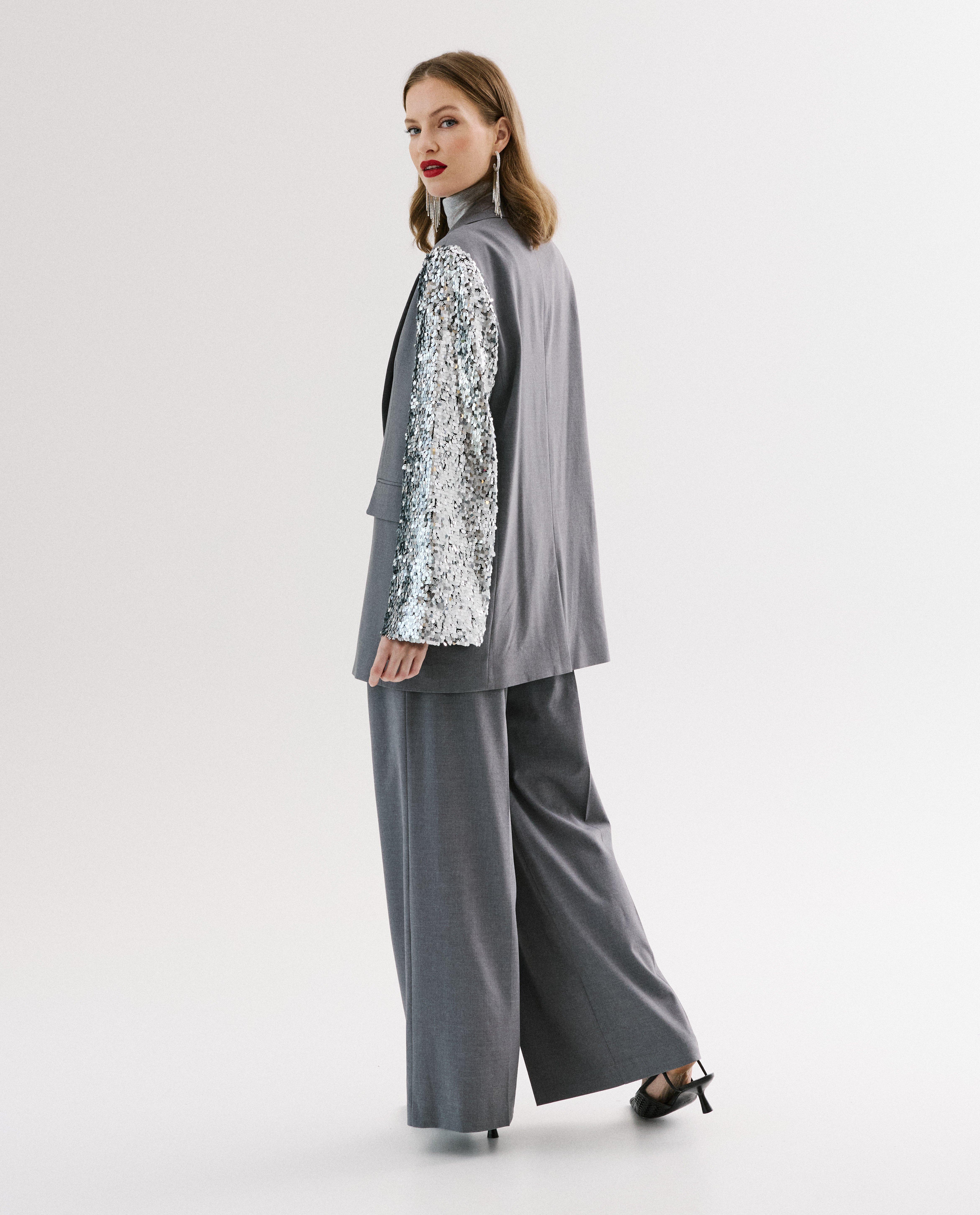 Blazer à paillettes - Détails du produit - gris - image numéro 4