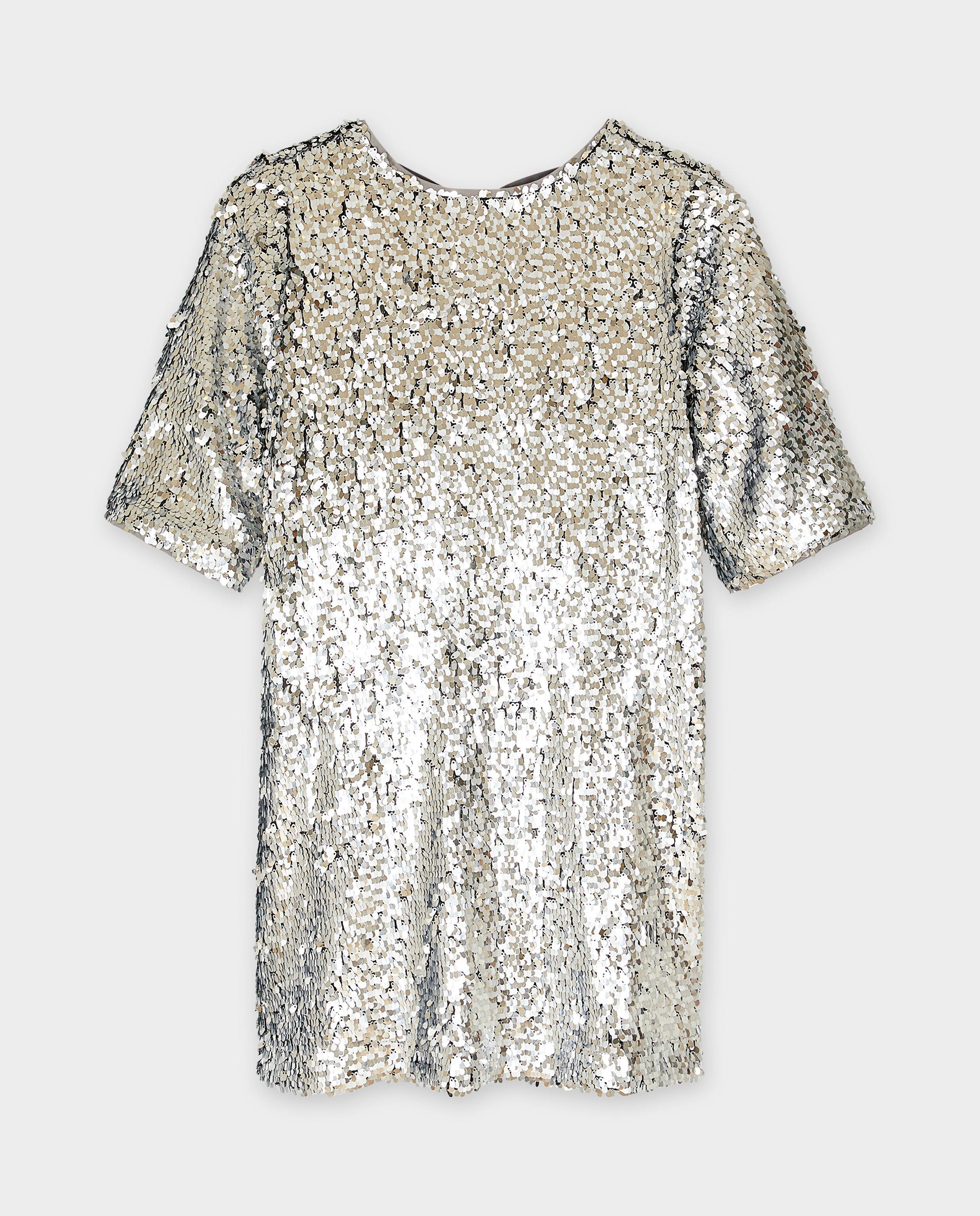 Jurk met pailletten - Product Detail - lichtgrijs - afbeelding nummer 4