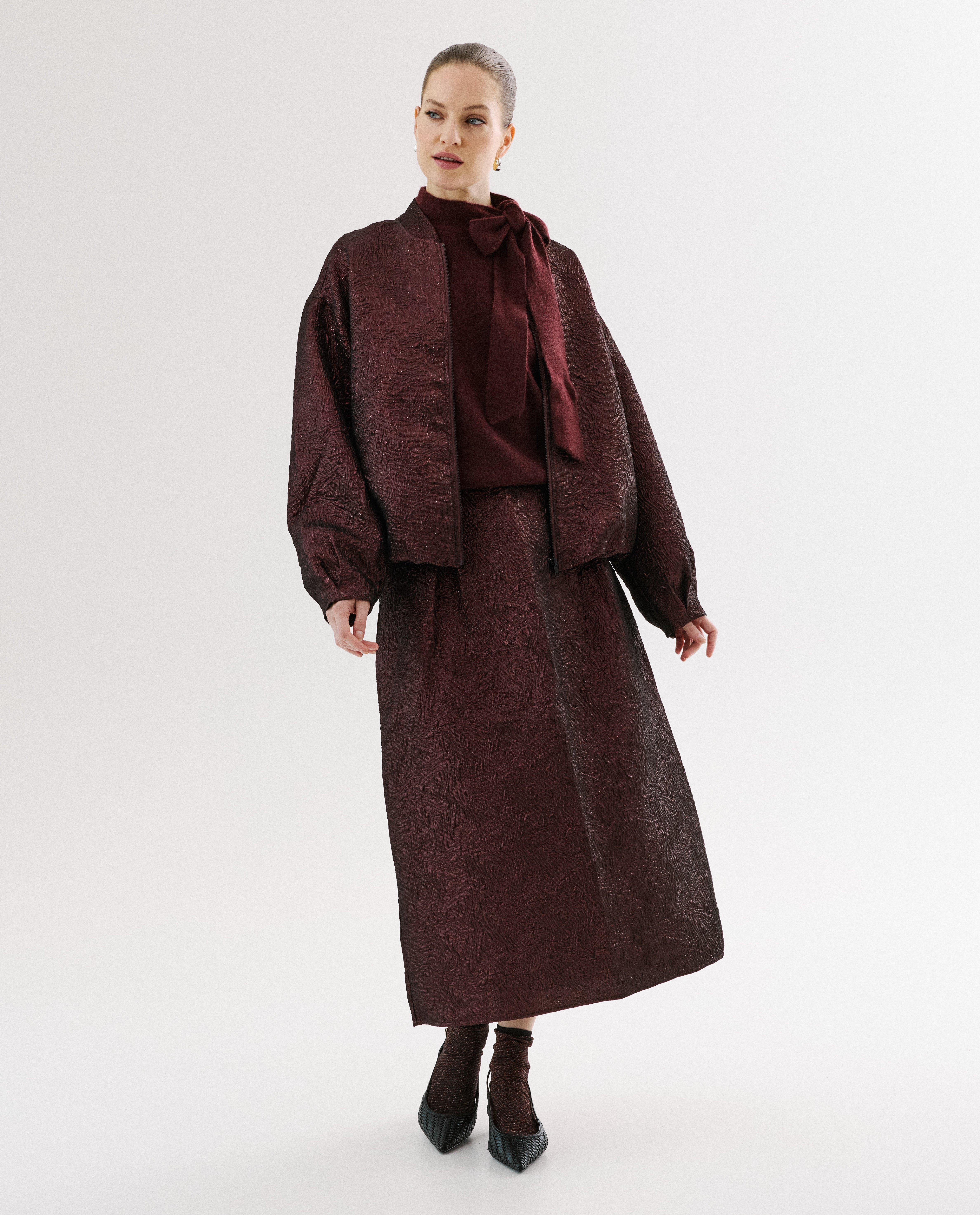 Rok van jacquard met patroon - Product Detail - paars - afbeelding nummer 4