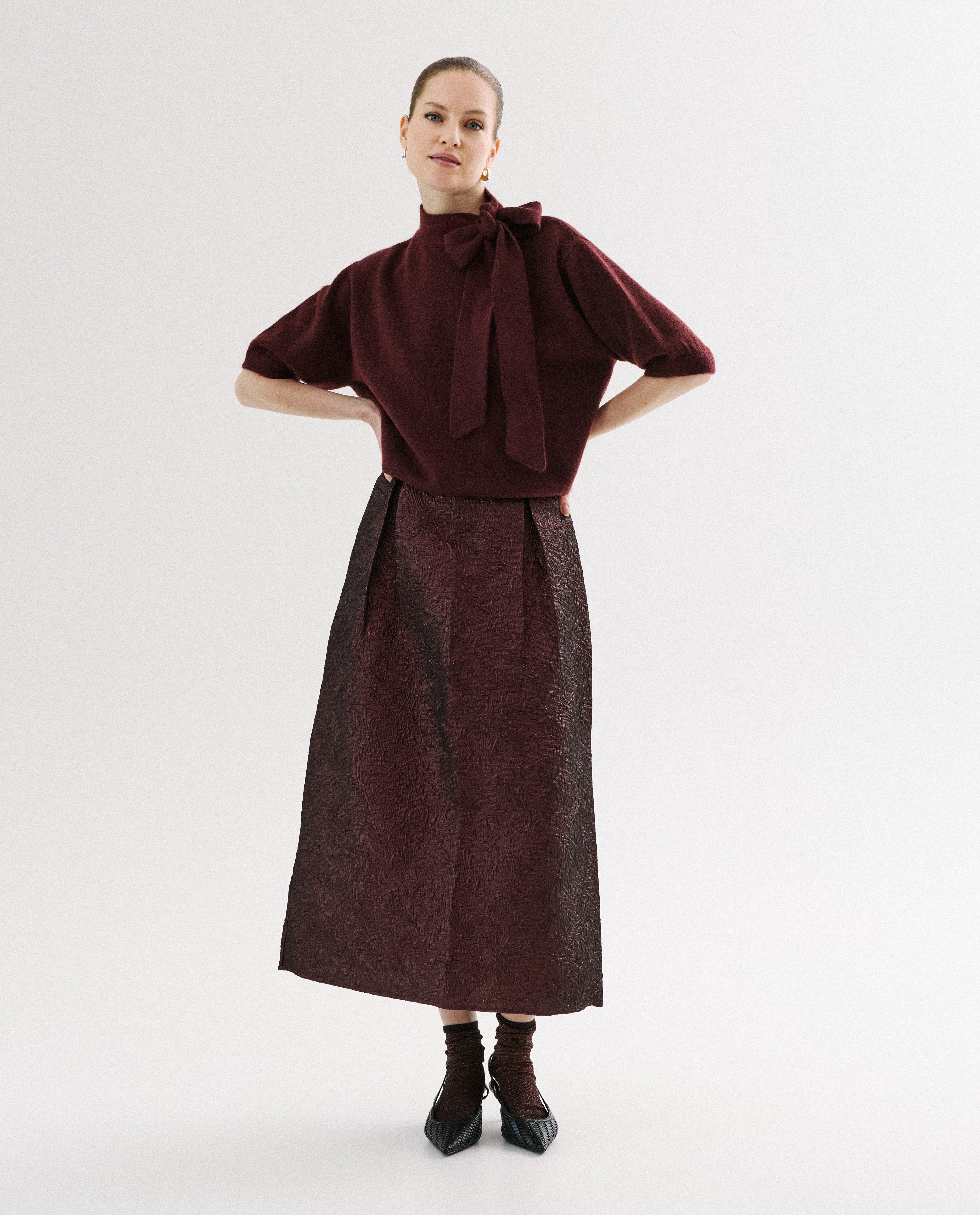 Pull bordeaux avec nœud - Détails du produit - violet - image numéro 3