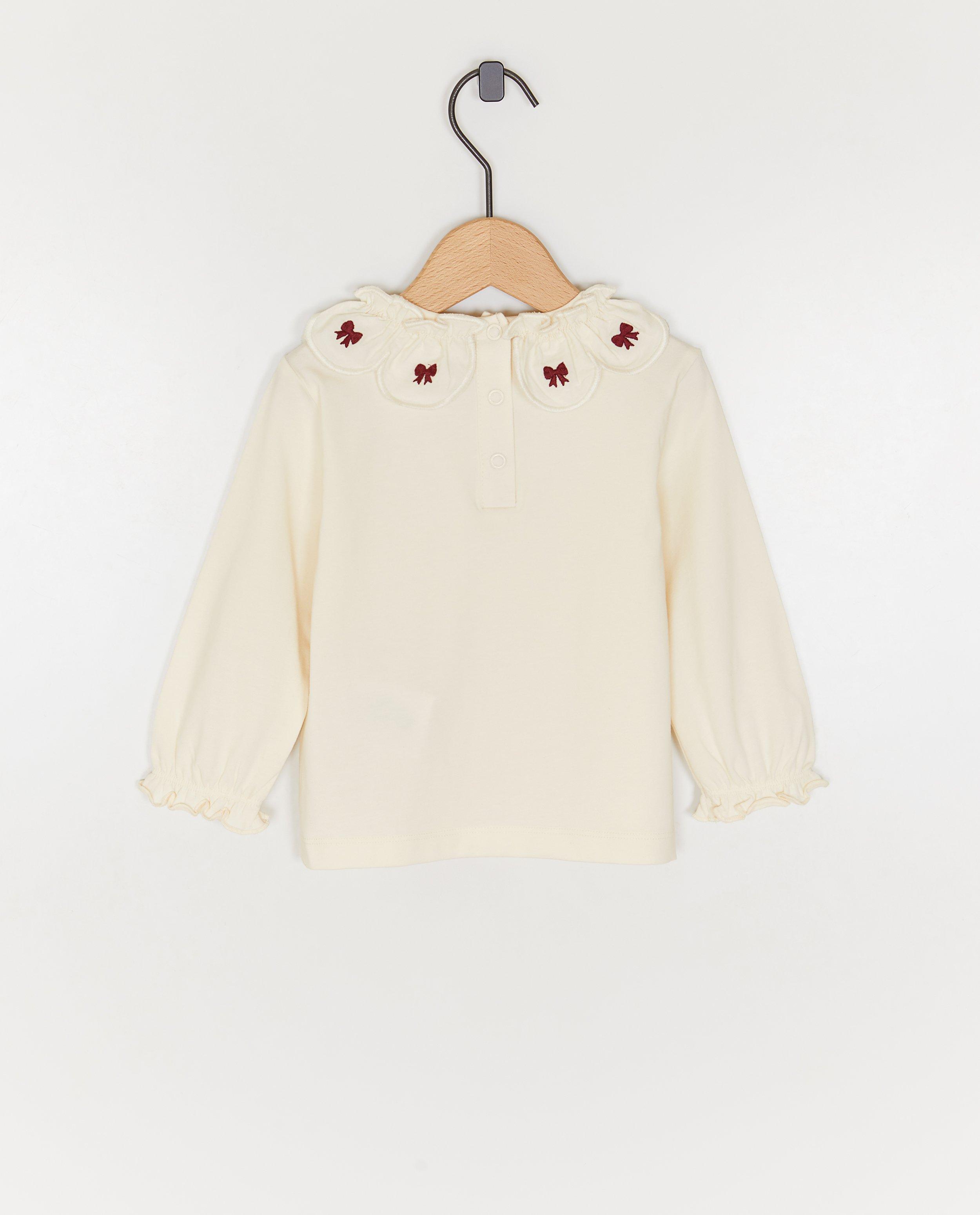 Blouse met geborduurde strikjes - Product Detail - wit - afbeelding nummer 4