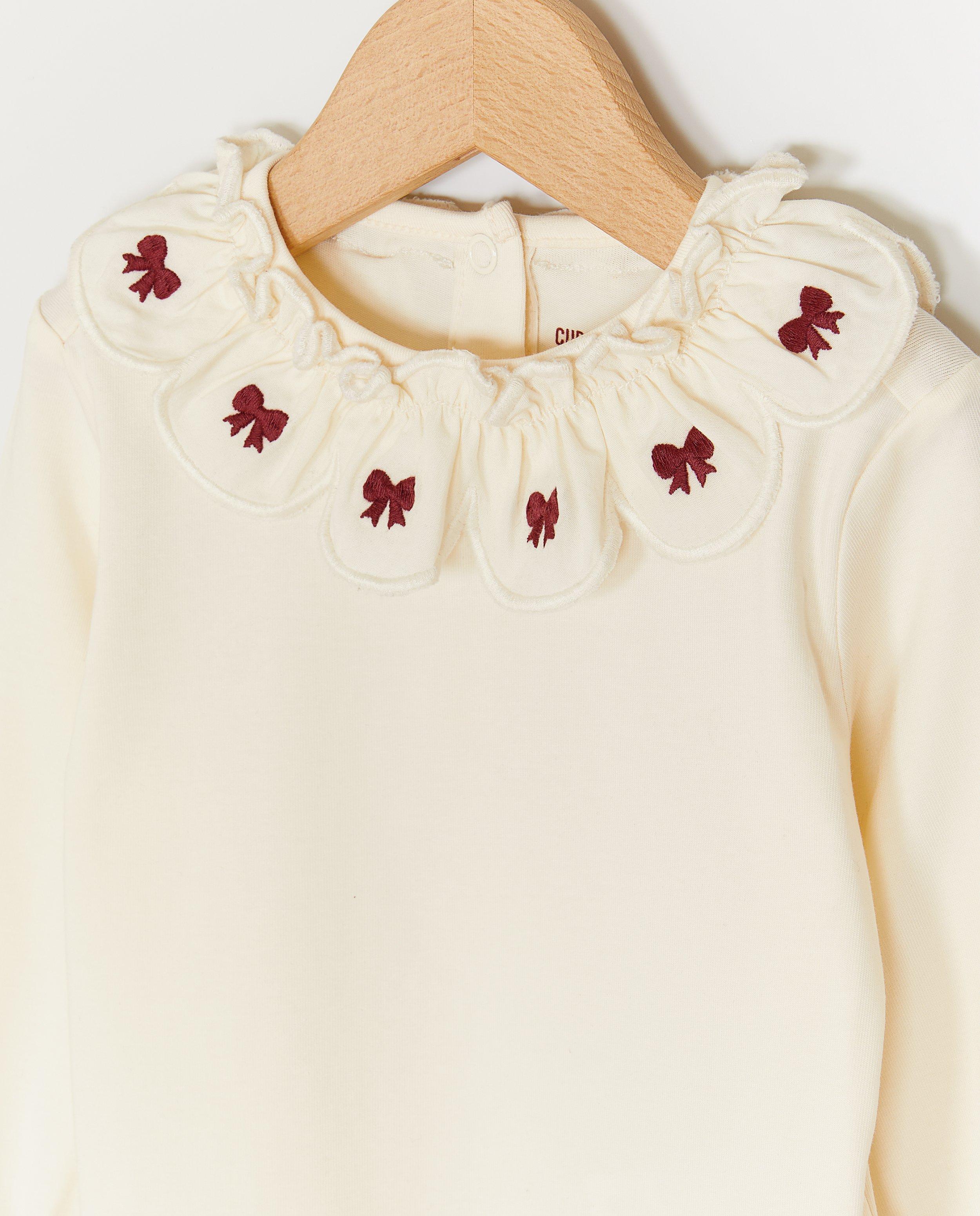 Blouse met geborduurde strikjes - Product Detail - wit - afbeelding nummer 5