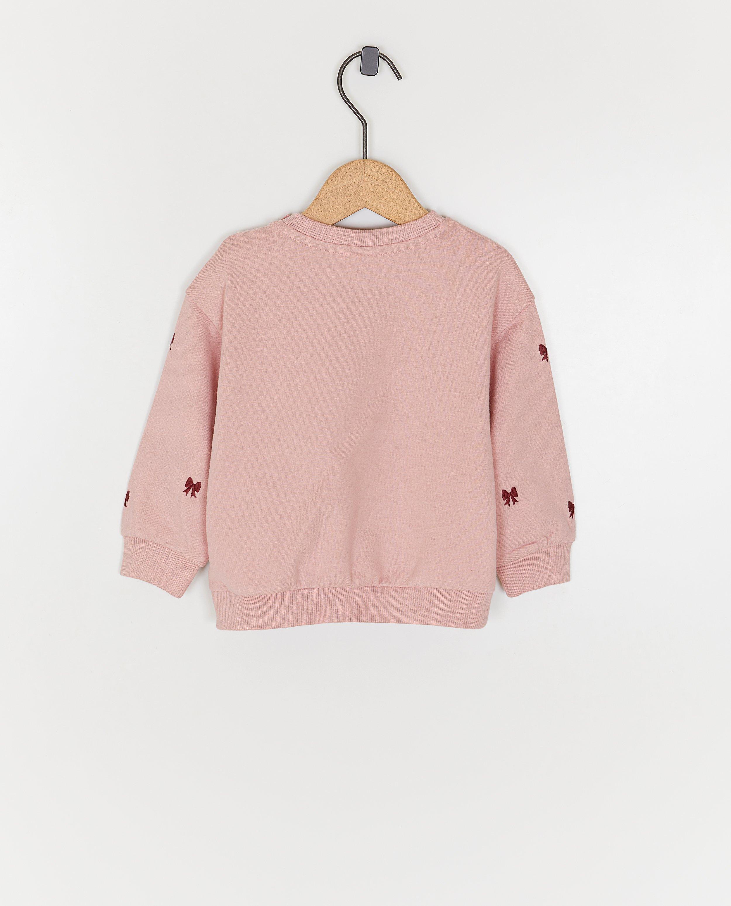 Sweater met geborduurde strikjes - Product Detail - roze - afbeelding nummer 2