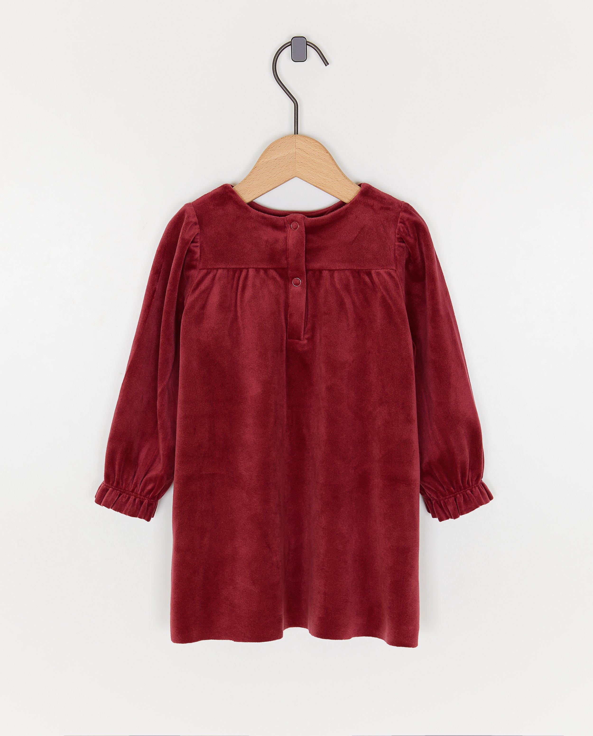 Fluwelen jurk met strik - Product Detail - oudroze - afbeelding nummer 2