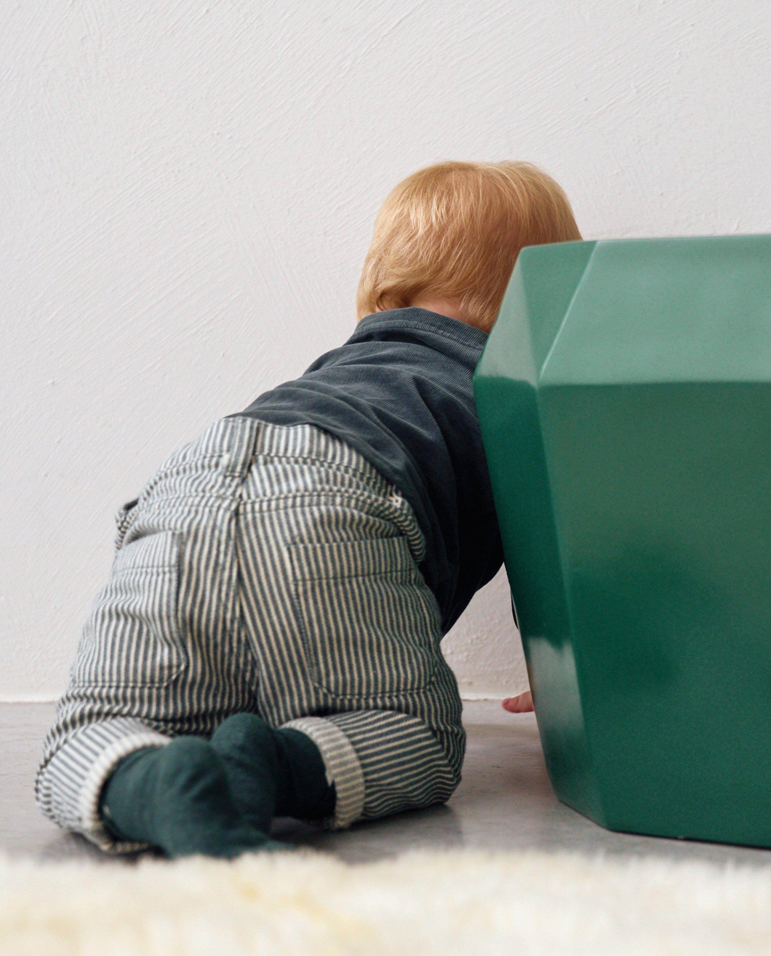 Broek met fijne strepen