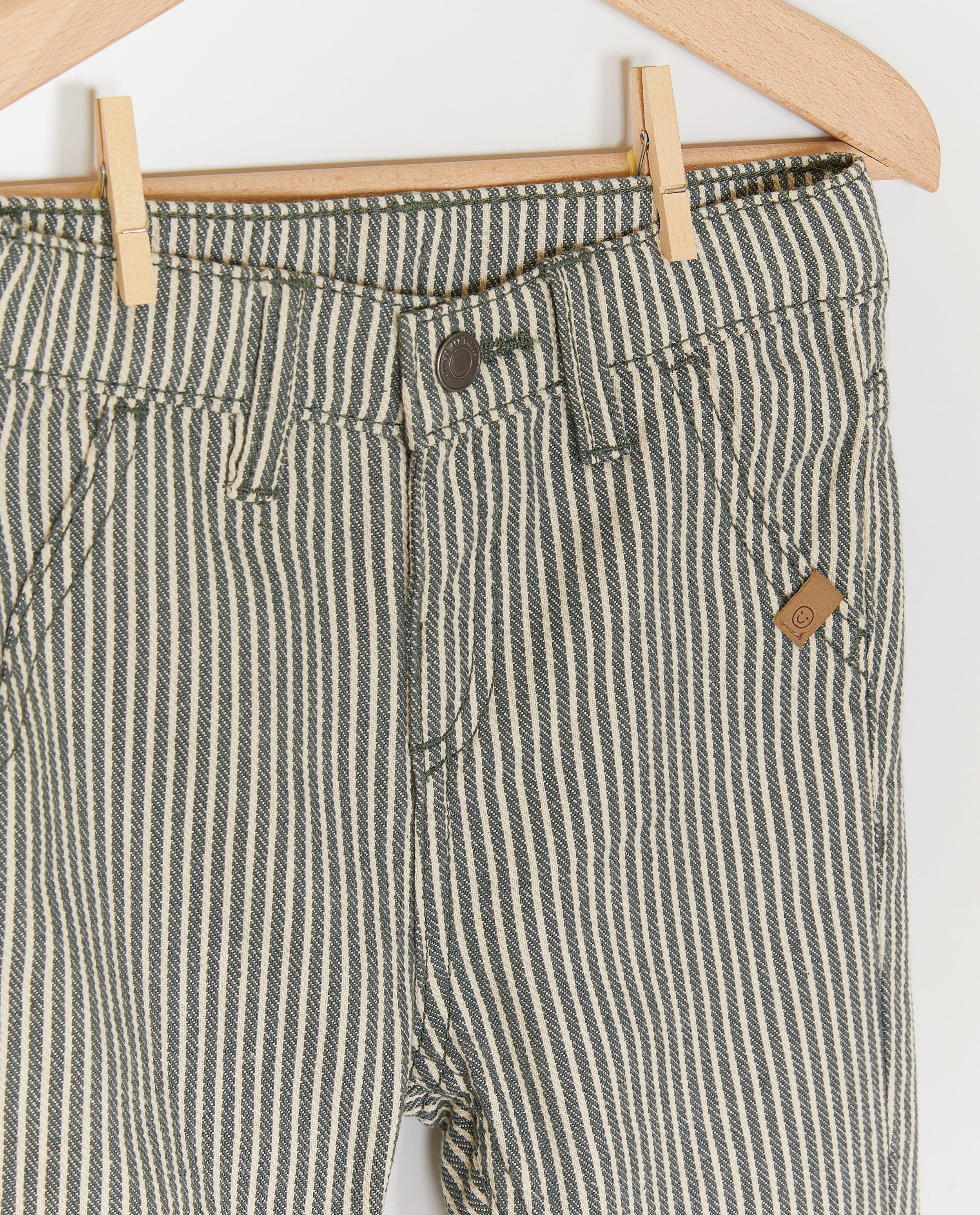 Broek met fijne strepen - Product Detail - khaki - afbeelding nummer 5