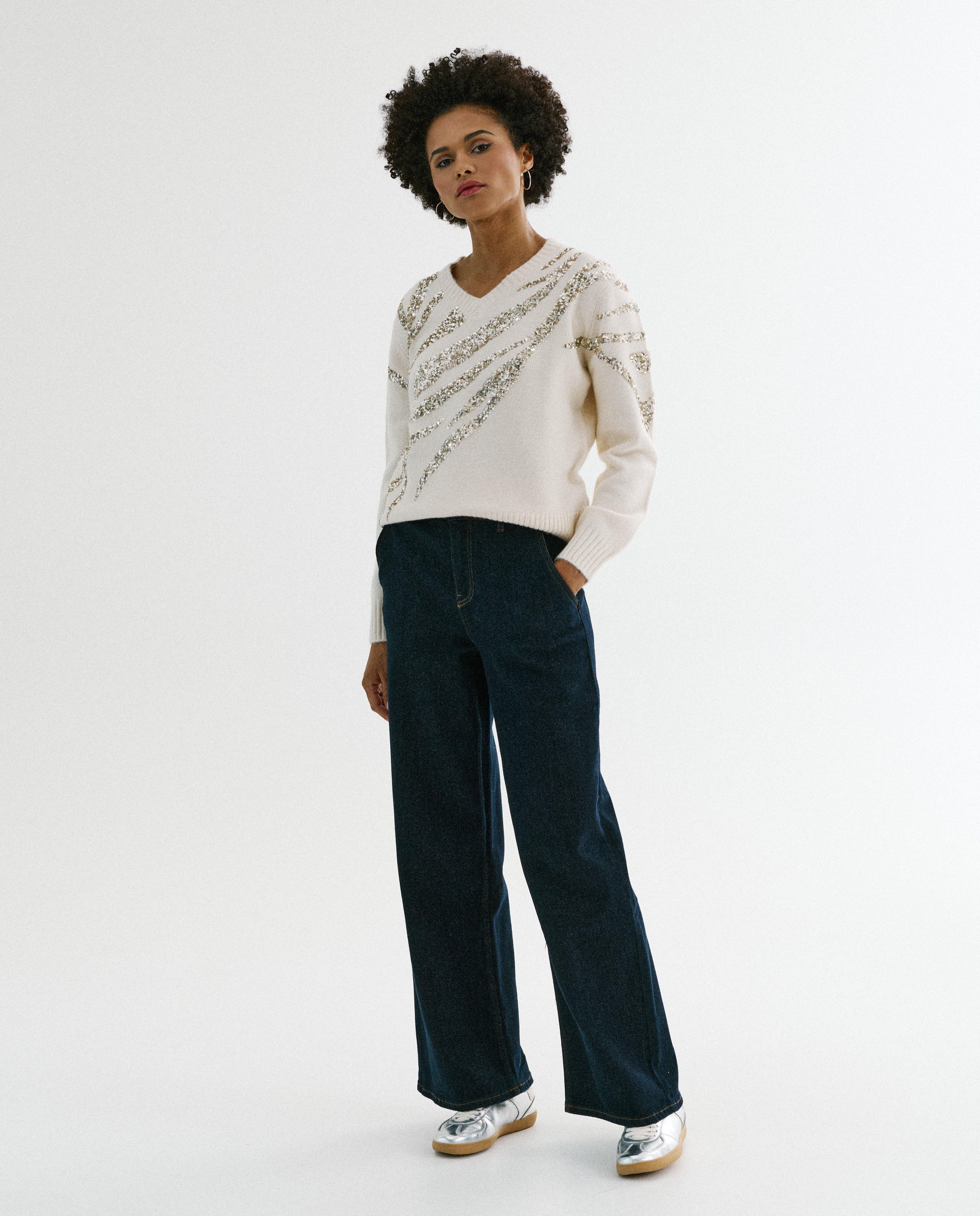 Trui met pailletten - Product Detail - wit - afbeelding nummer 2