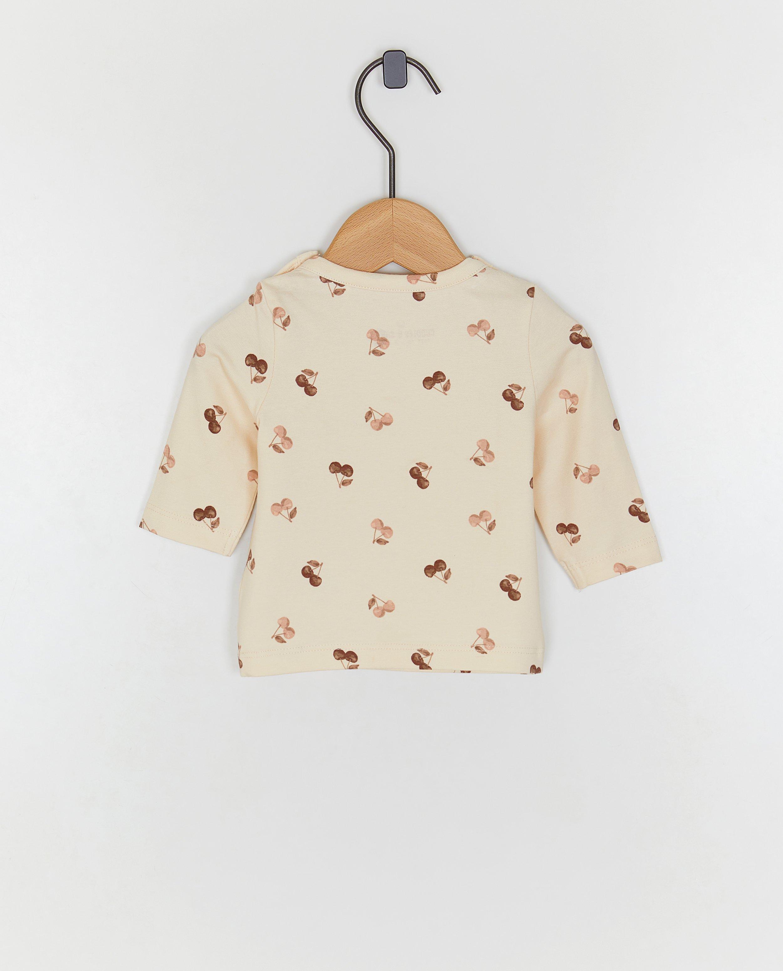 T-shirt &agrave; manches longues &agrave; imprim&eacute; &agrave; cerises - D&eacute;tails du produit - blanc - image num&eacute;ro 2