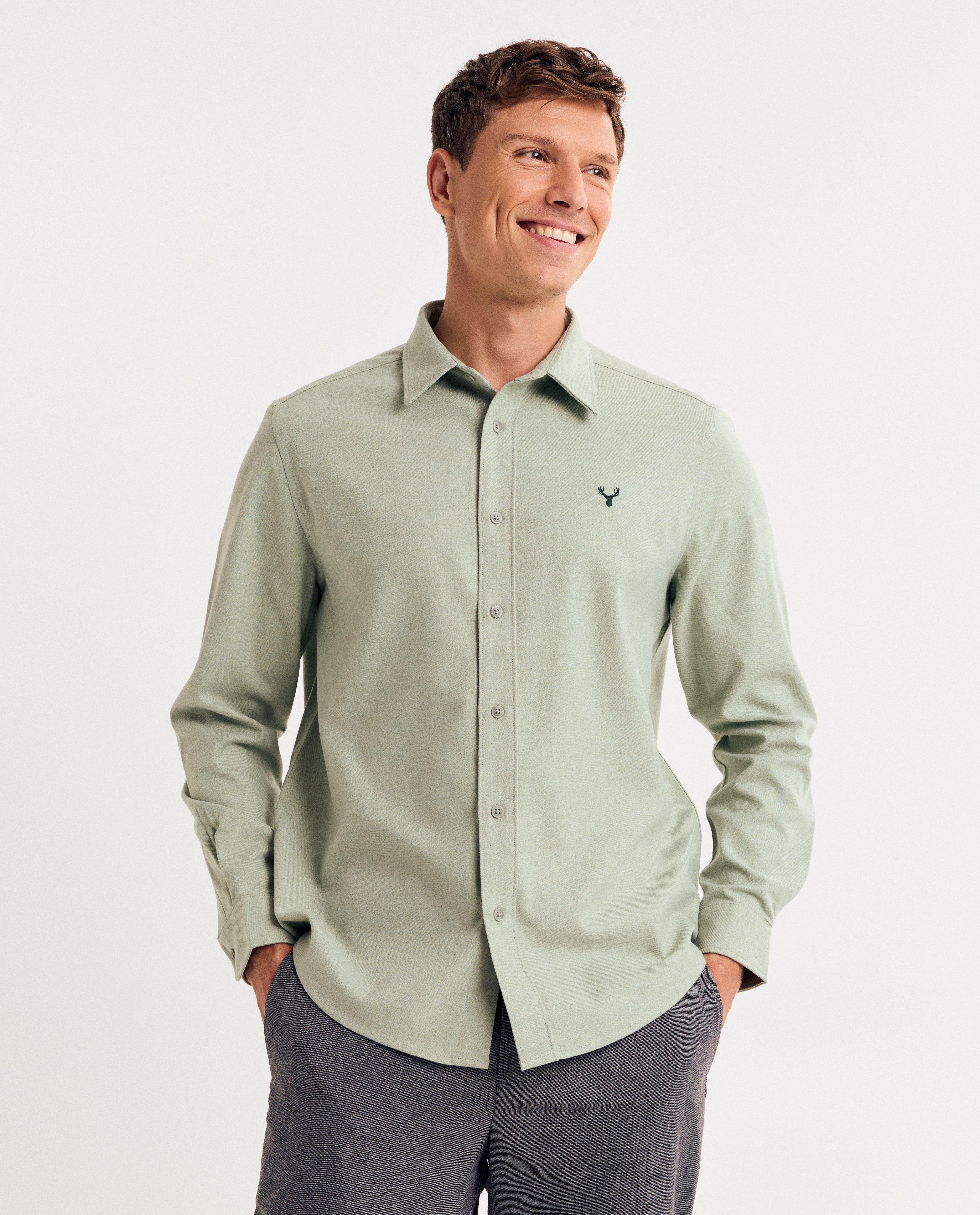 Chemise avec renne brodé, regular fit